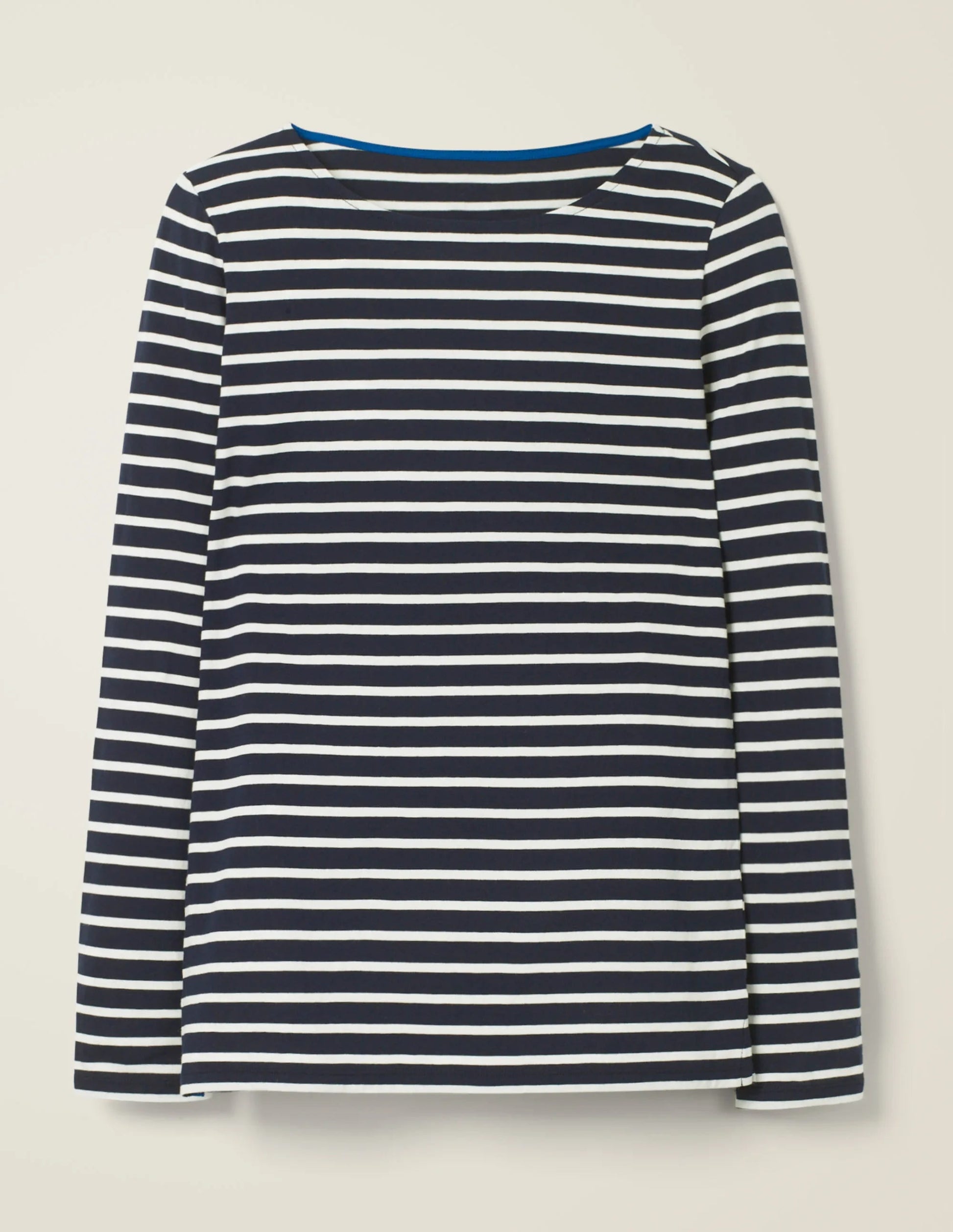 Long Sleeve Breton Top-Navy / Ivory Stripe-5