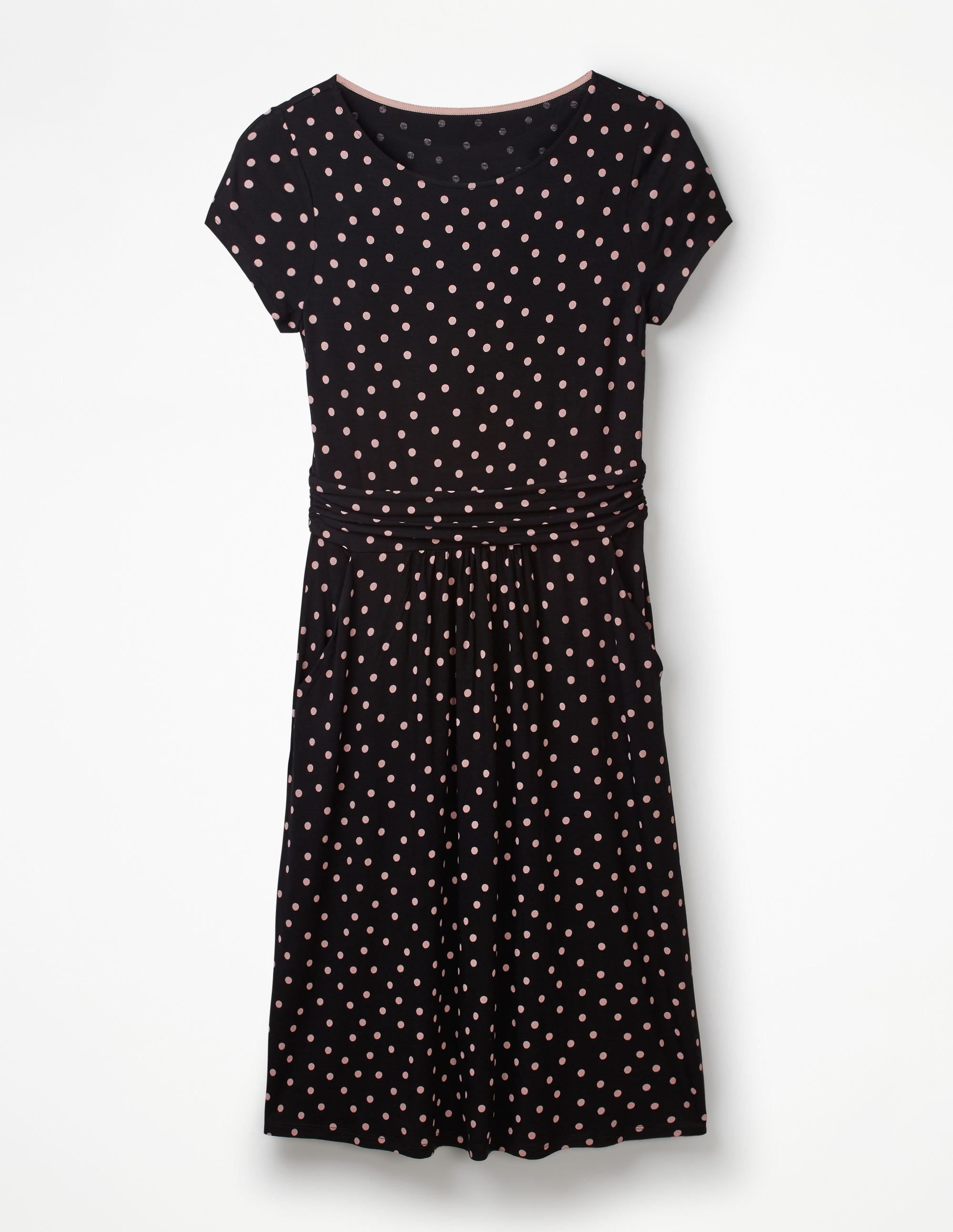 Amelie Jersey Dress-Black/ Chalky Pink Spot - Image 5