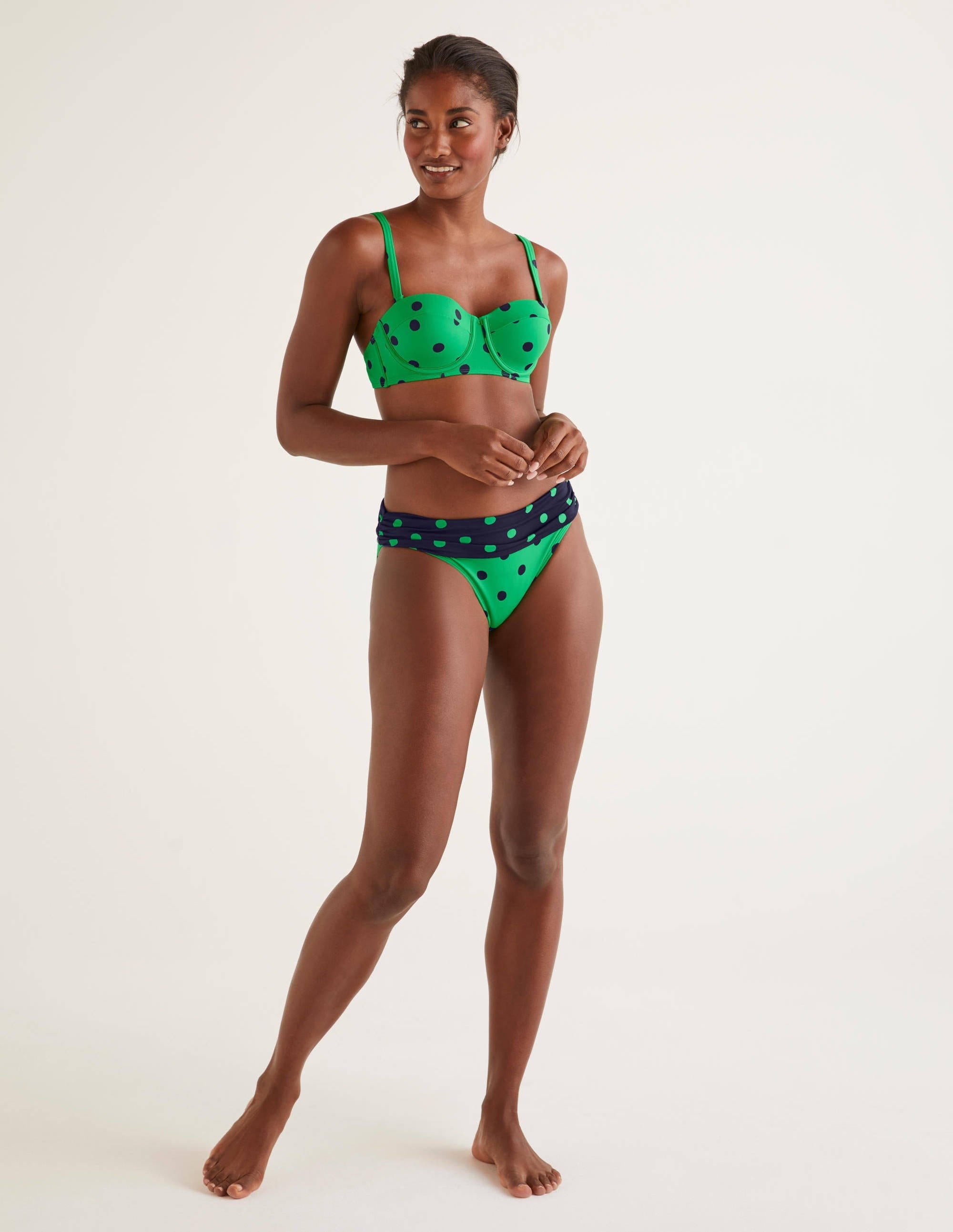 Eze Fold Over Bottoms-Rich Emerald, Brand Spot - Image 1
