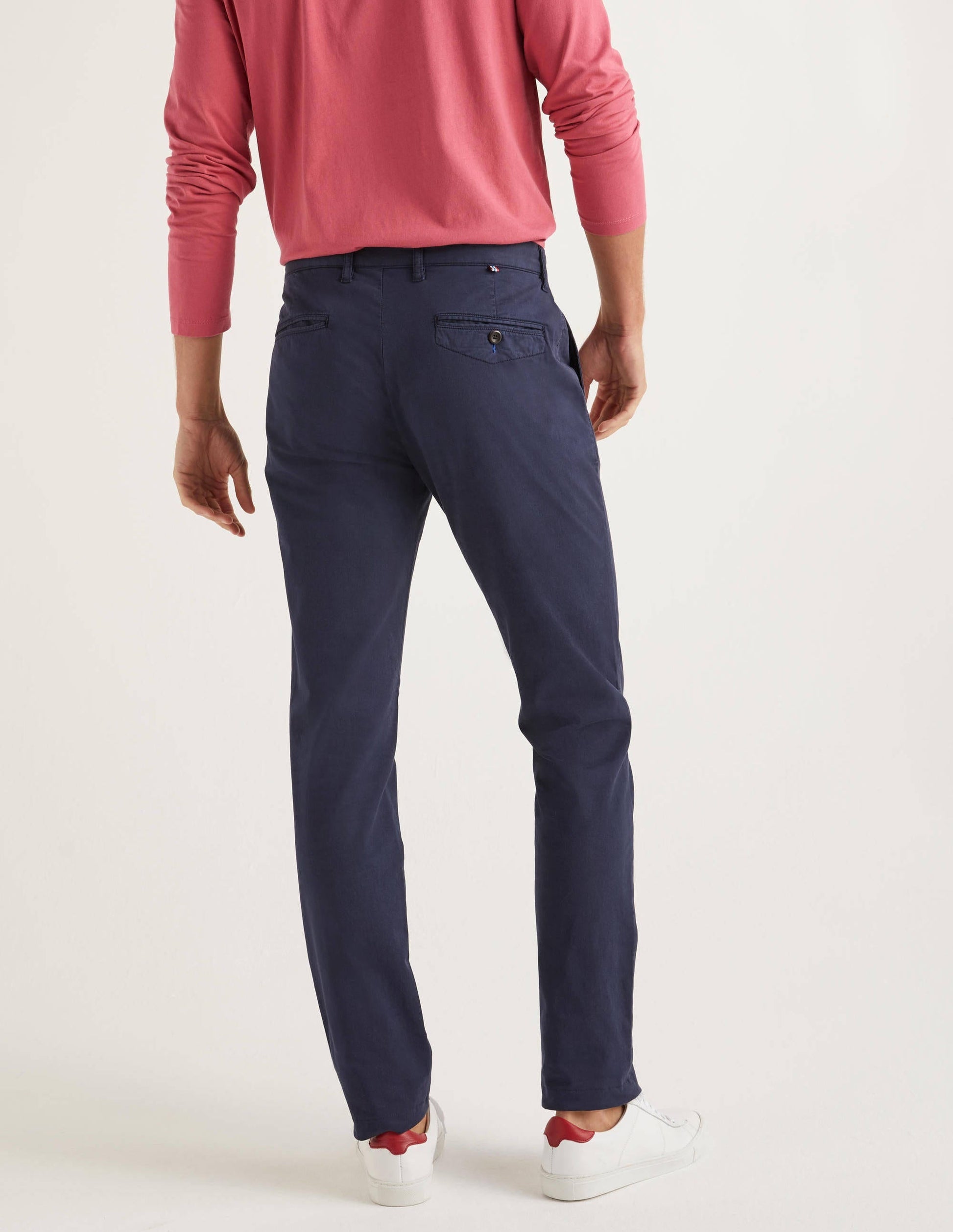 Lightweight Slim Chinos-Navy-4