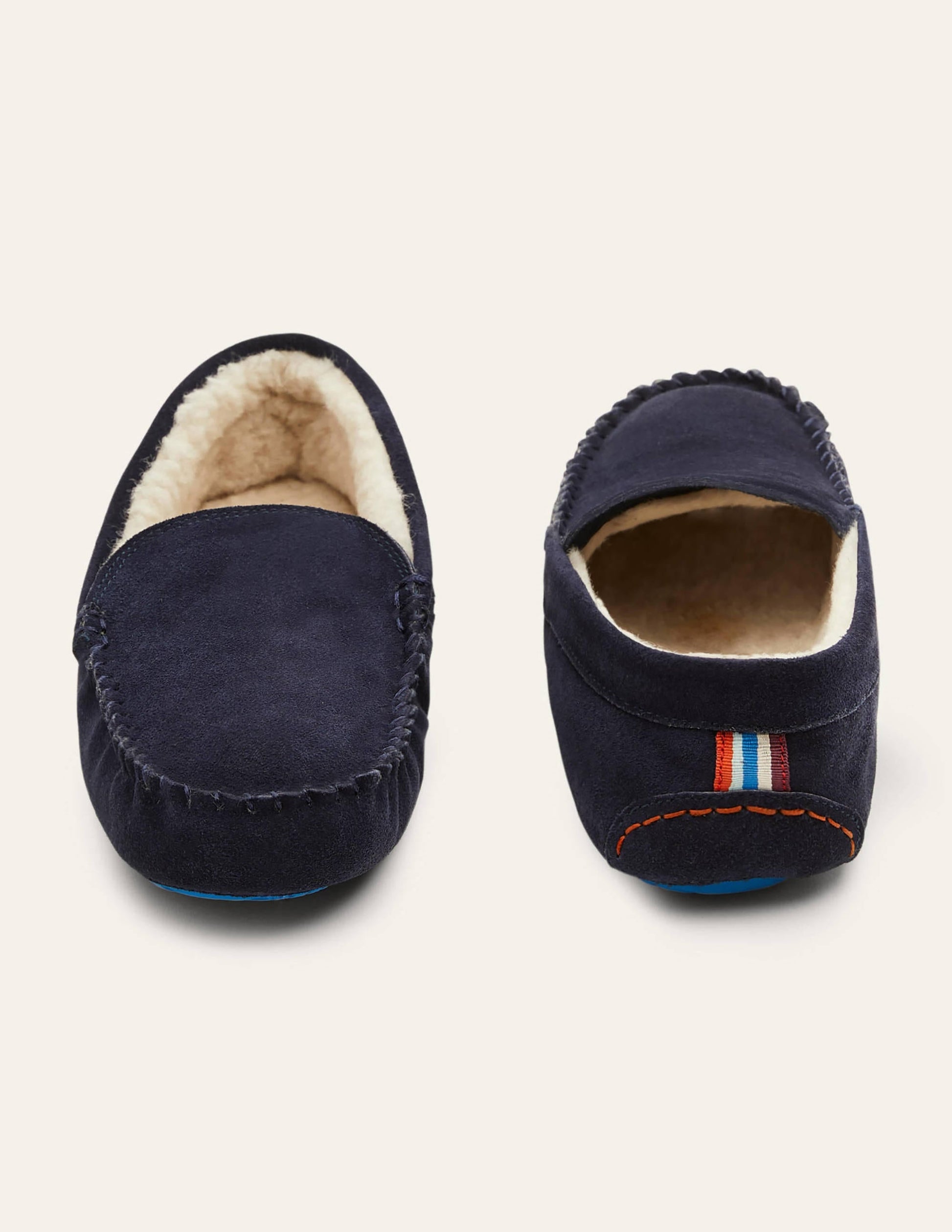 Moccasin Slippers-Navy-3