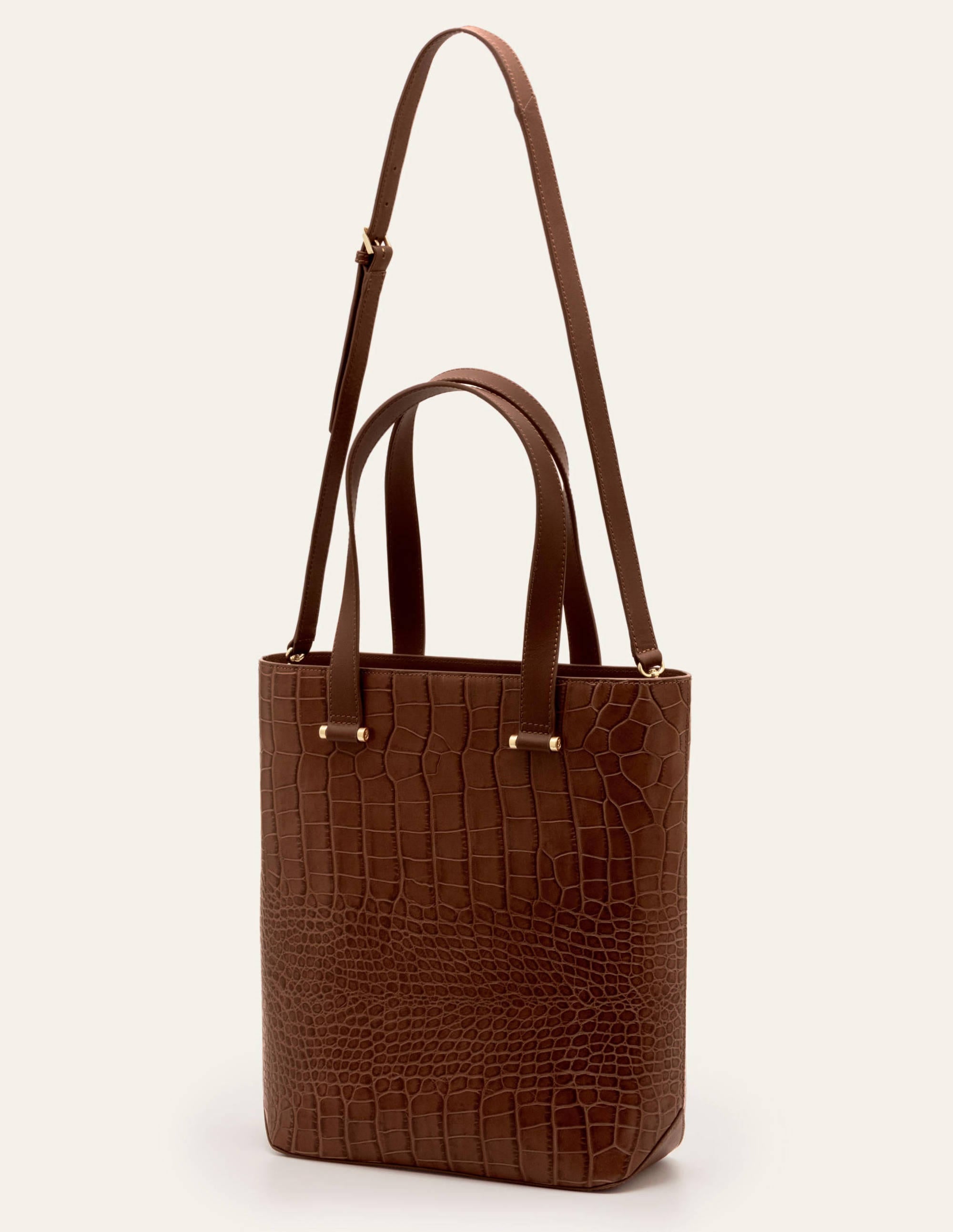 Juliet Tote-Mahogany Croc - Image 1
