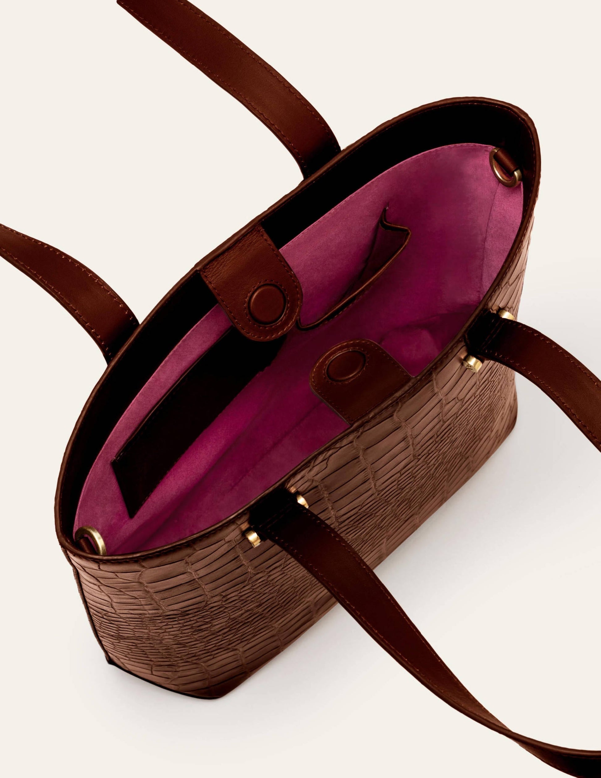 Juliet Tote-Mahogany Croc-2