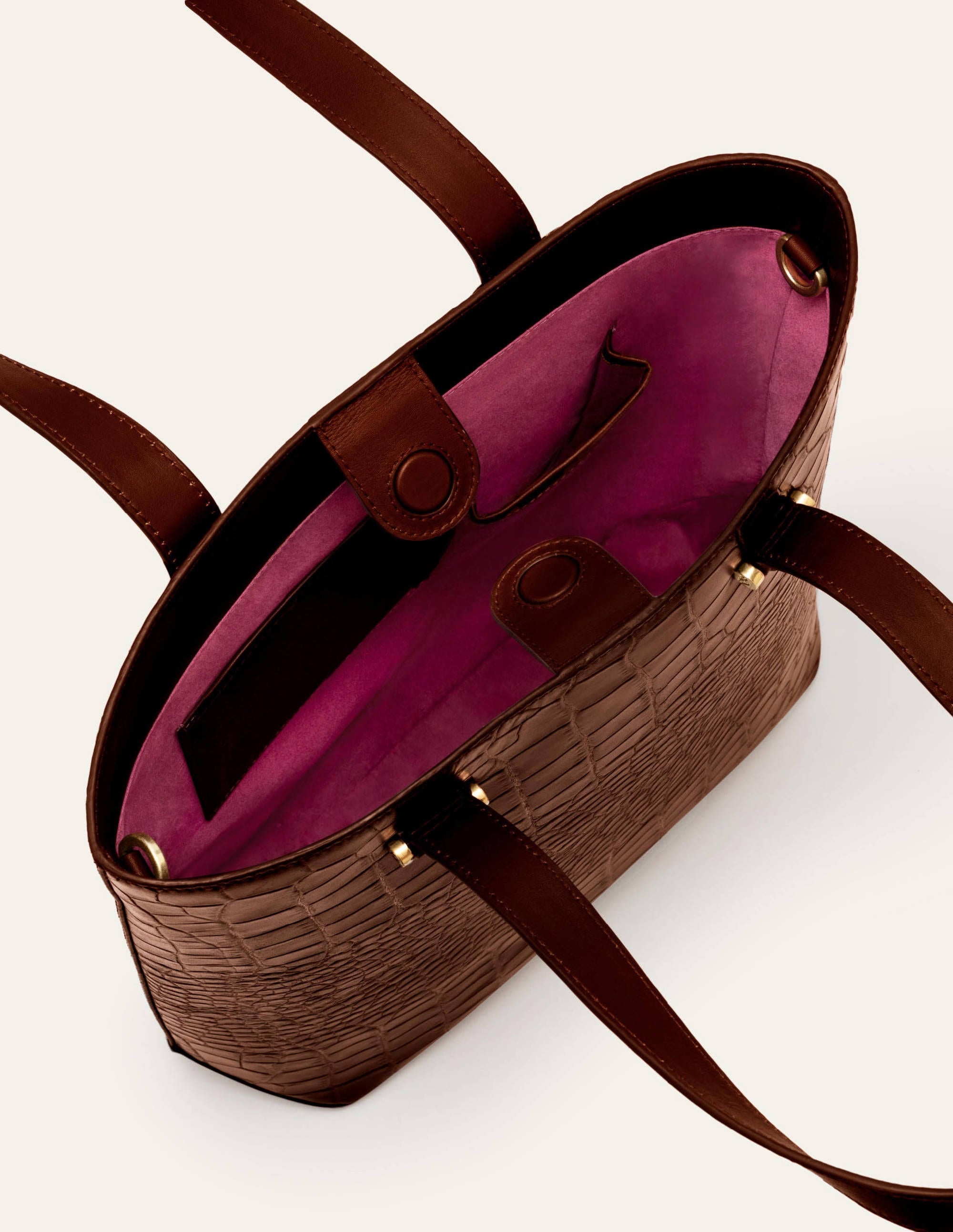 Juliet Tote-Mahogany Croc - Image 2