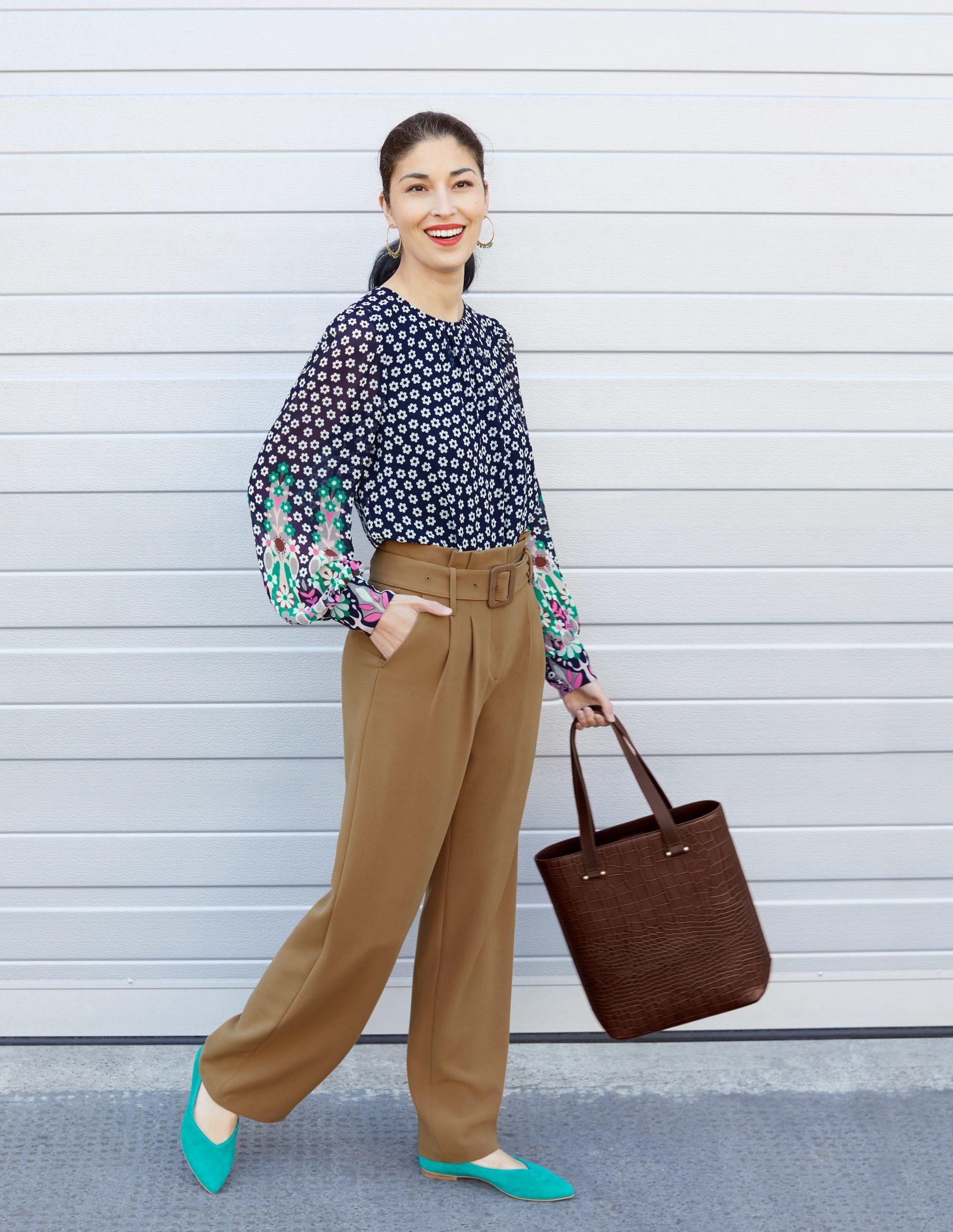 Juliet Tote-Mahogany Croc - Image 4