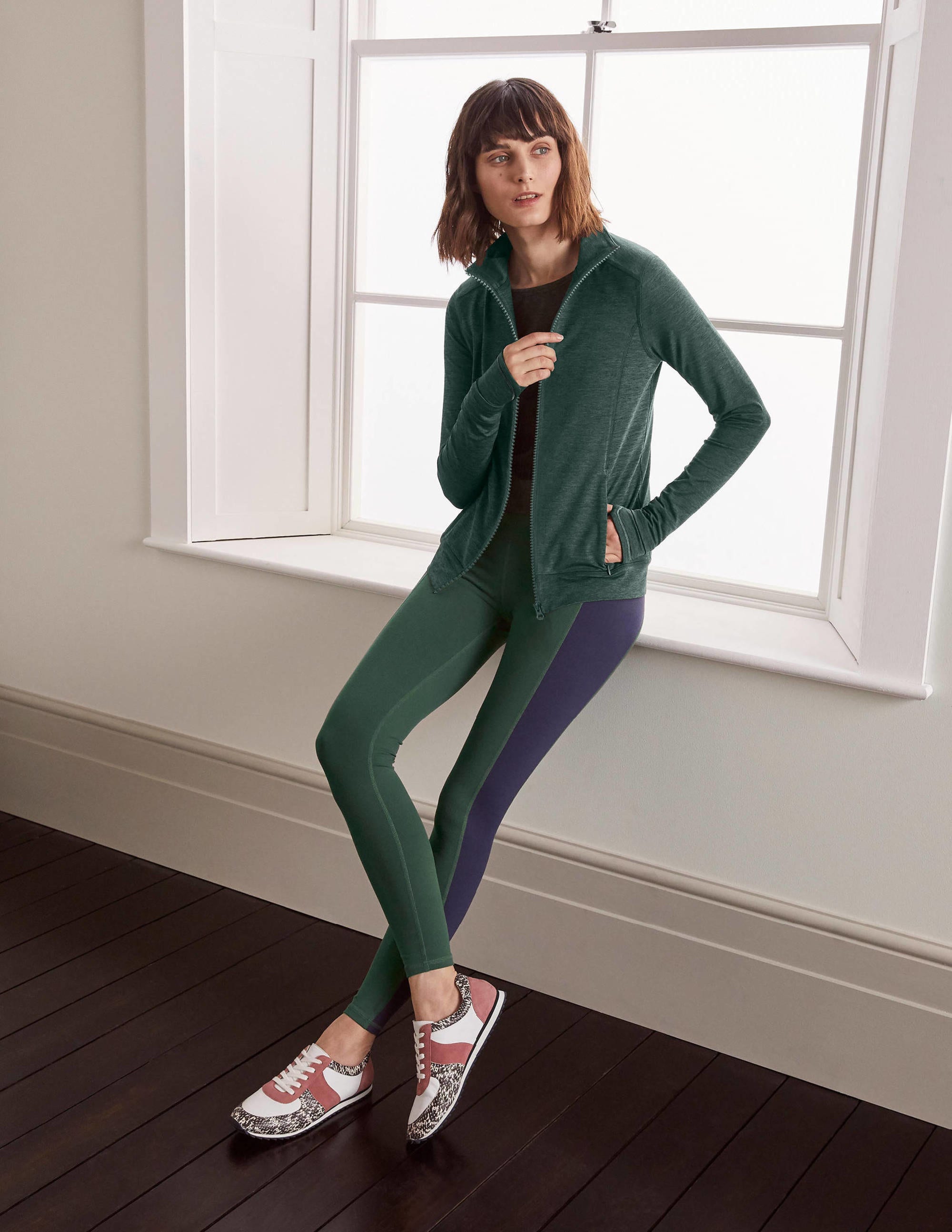 Mischa Zip Through Jacket-Palm Leaf - Image 5