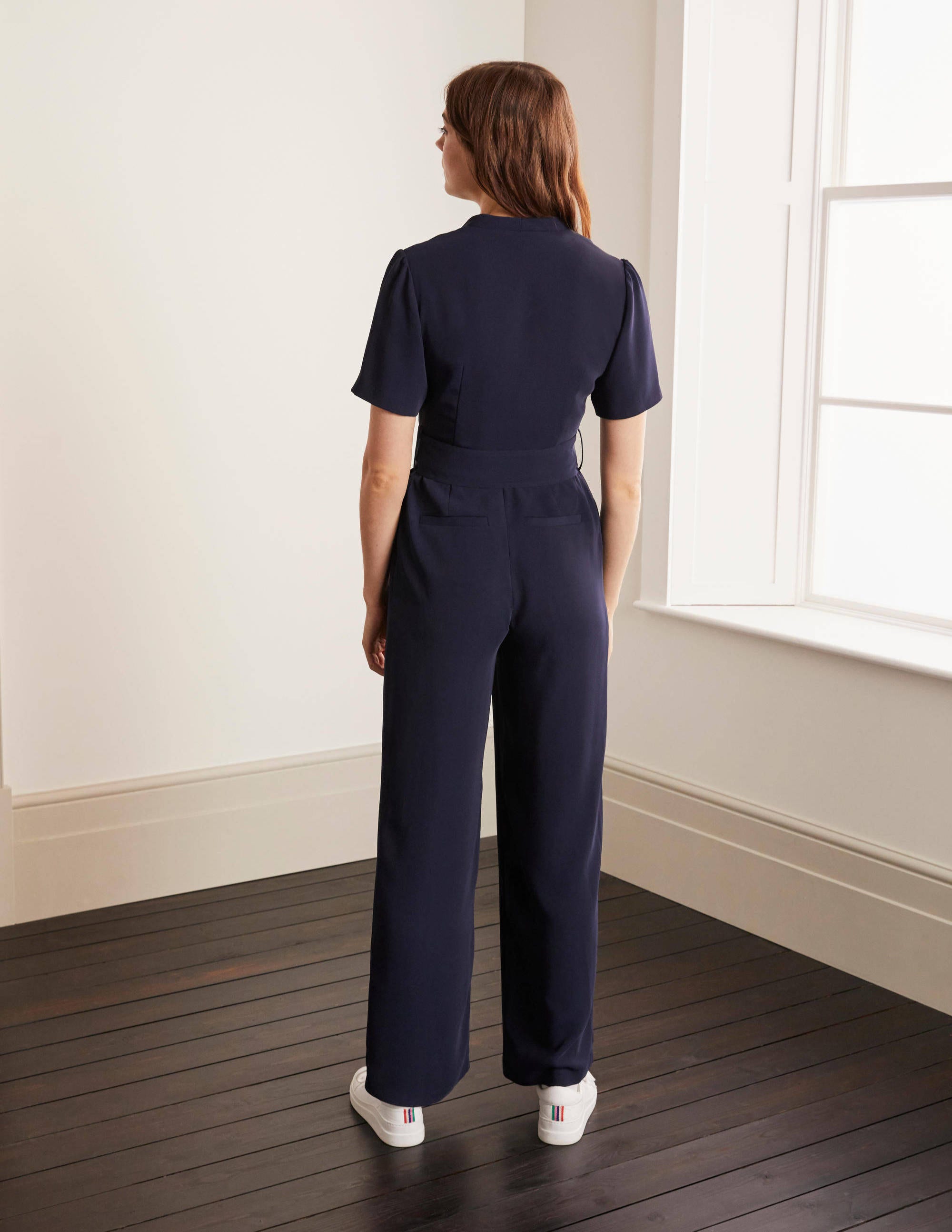 Ottoline Wrap Jumpsuit-Navy - Image 2