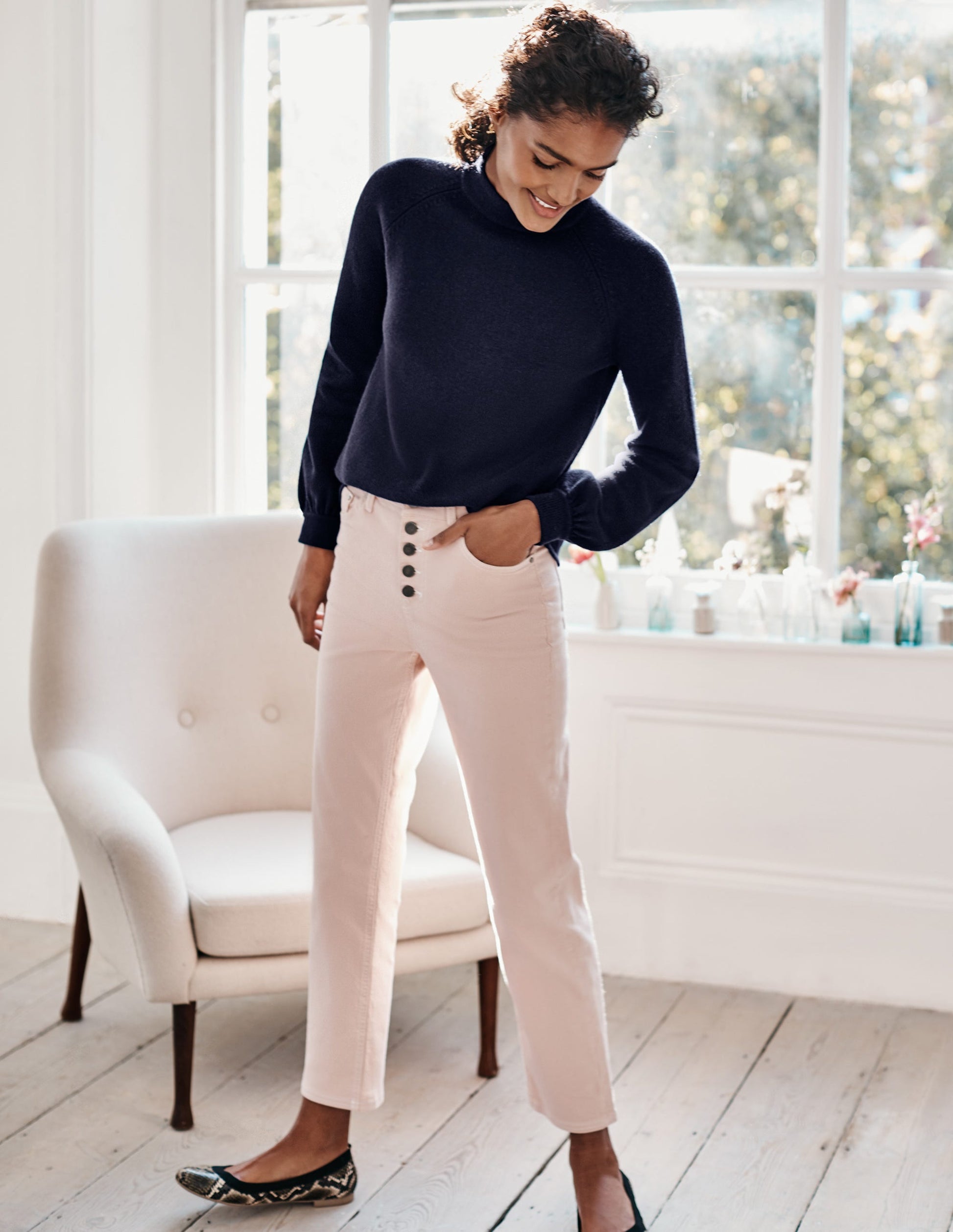 Straight Leg Jeans-Milkshake/Ivory-4