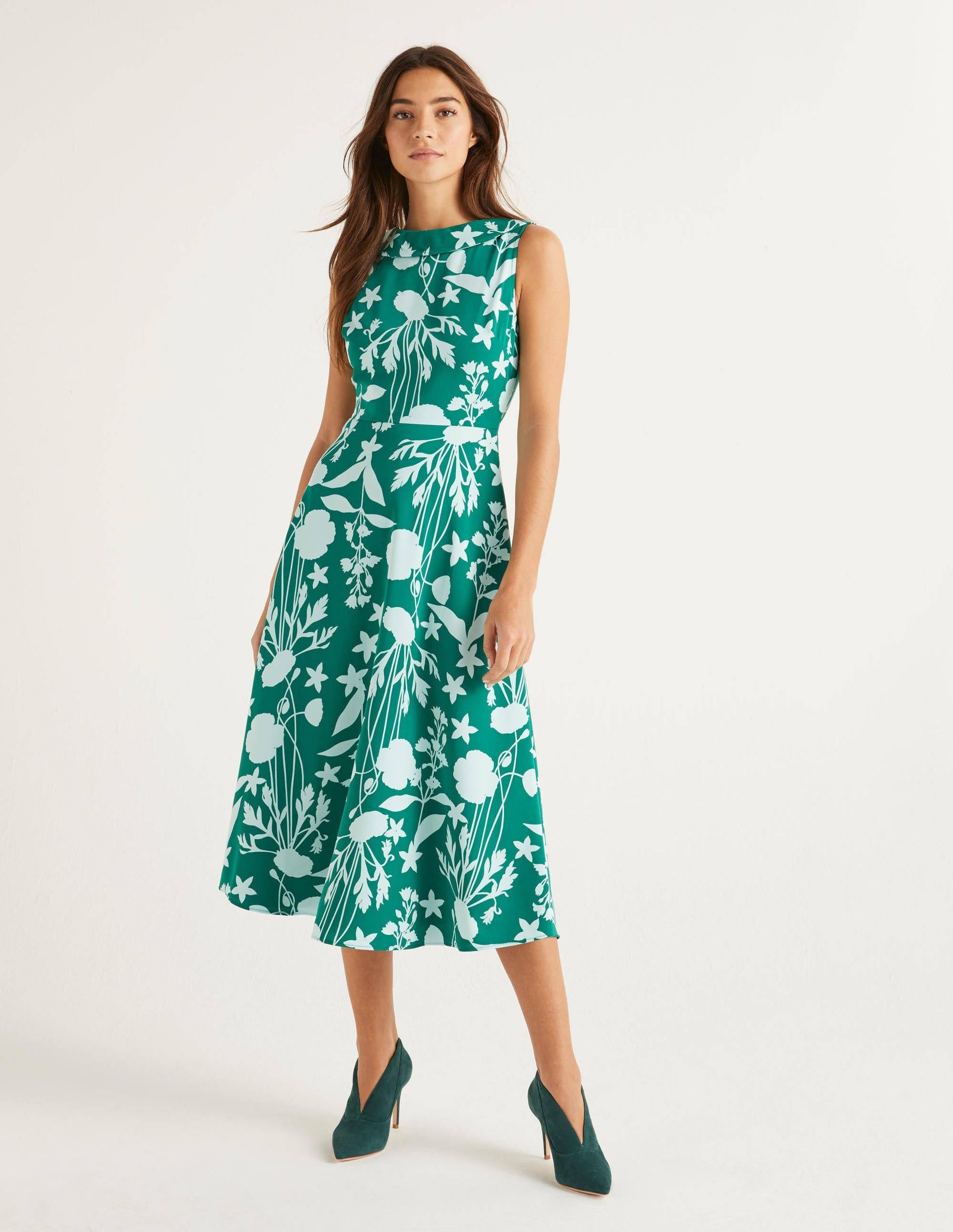 Clarissa Midi Dress-Forest, Garden Charm-4