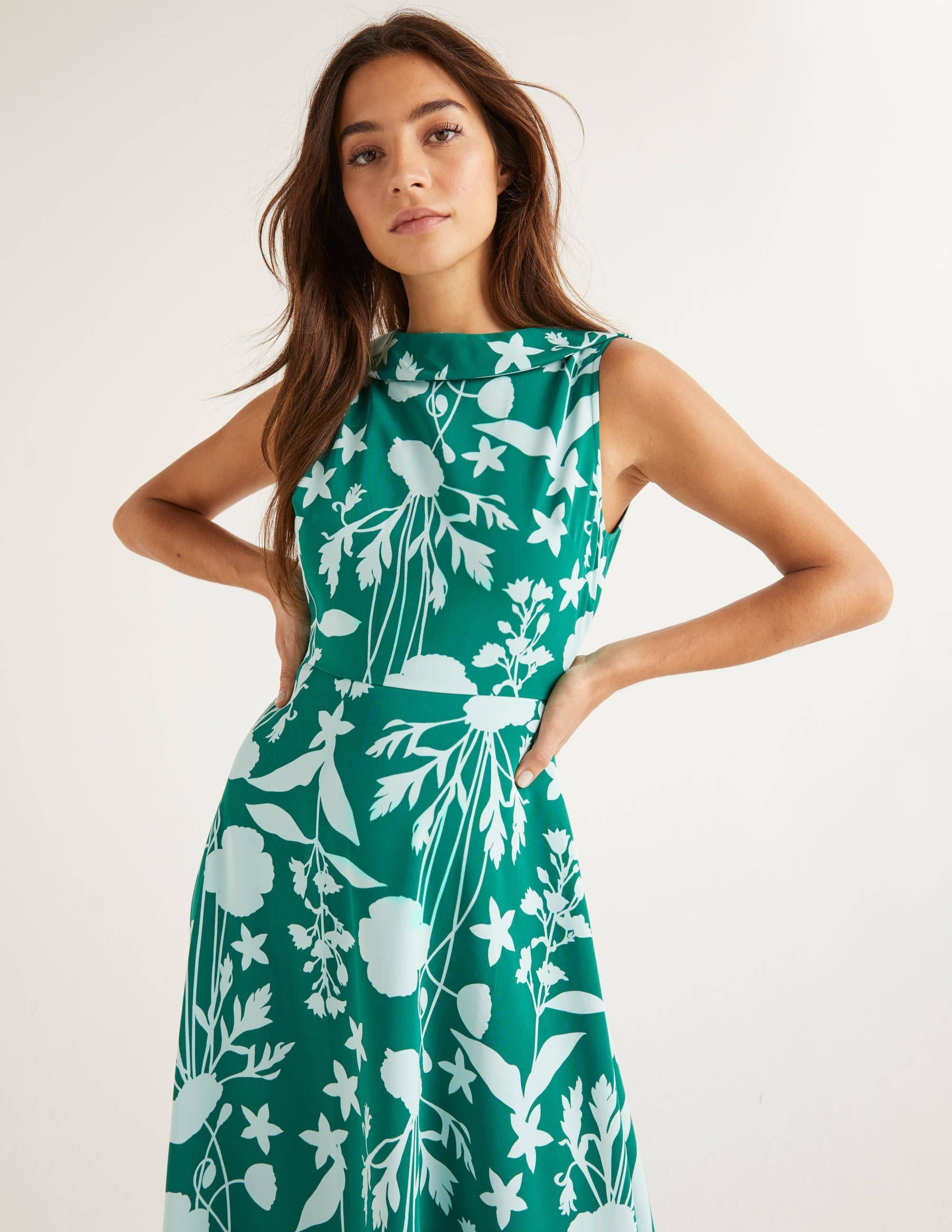 Clarissa Midi Dress-Forest, Garden Charm - Image 1
