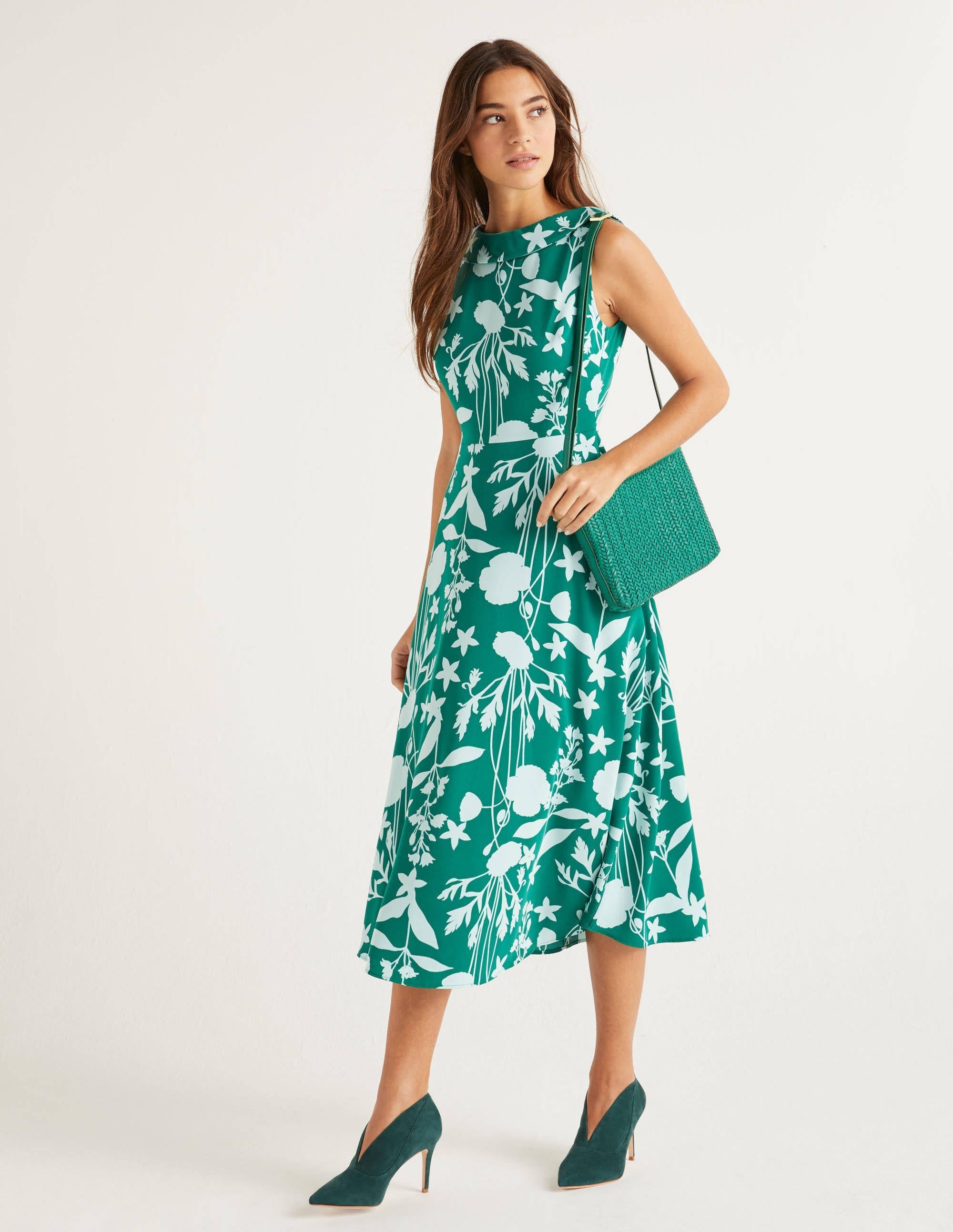Clarissa Midi Dress-Forest, Garden Charm - Image 2
