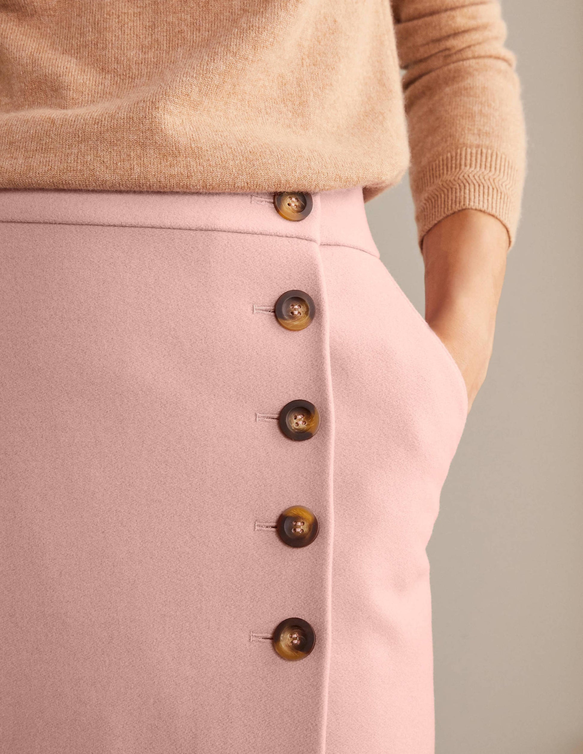 Darcey Midi Skirt-Pale Pink-2