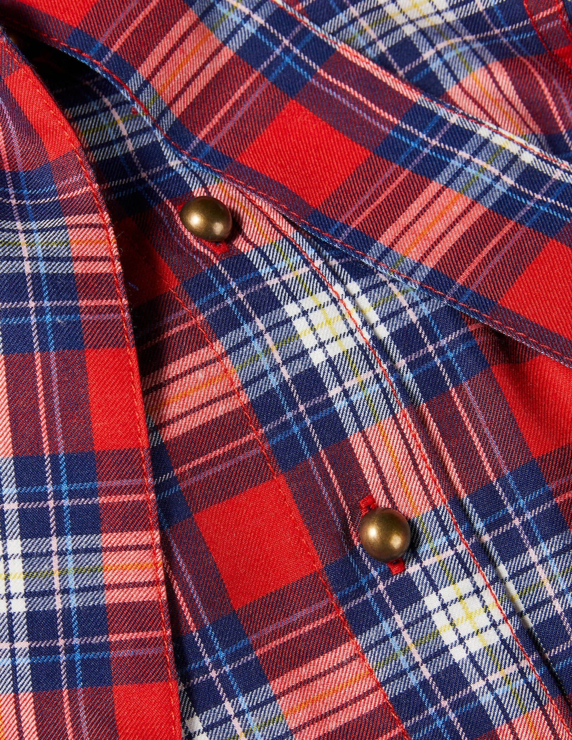 Elspeth Shirt Dress-Red and Ivory Check-6