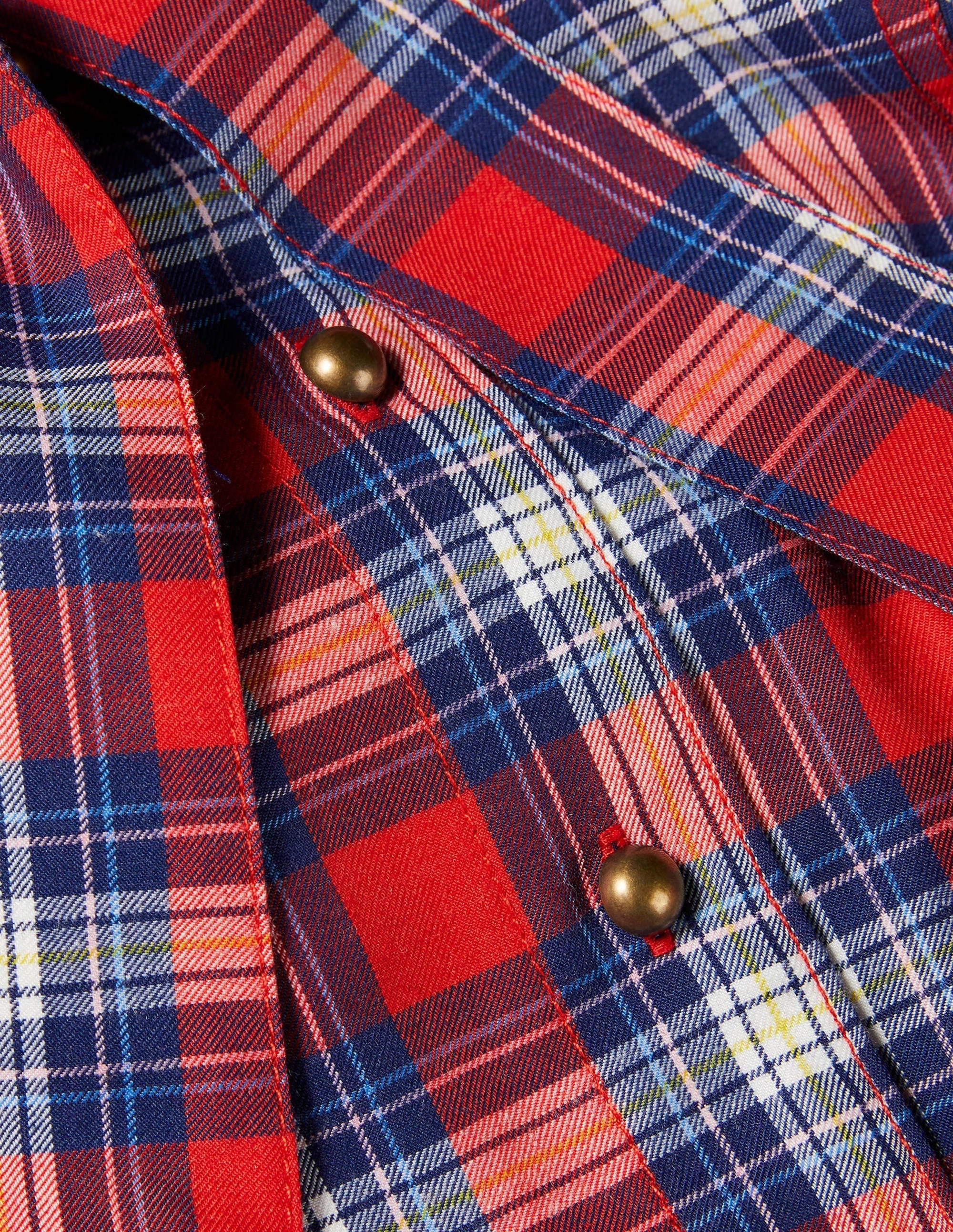 Elspeth Shirt Dress-Red and Ivory Check - Image 6