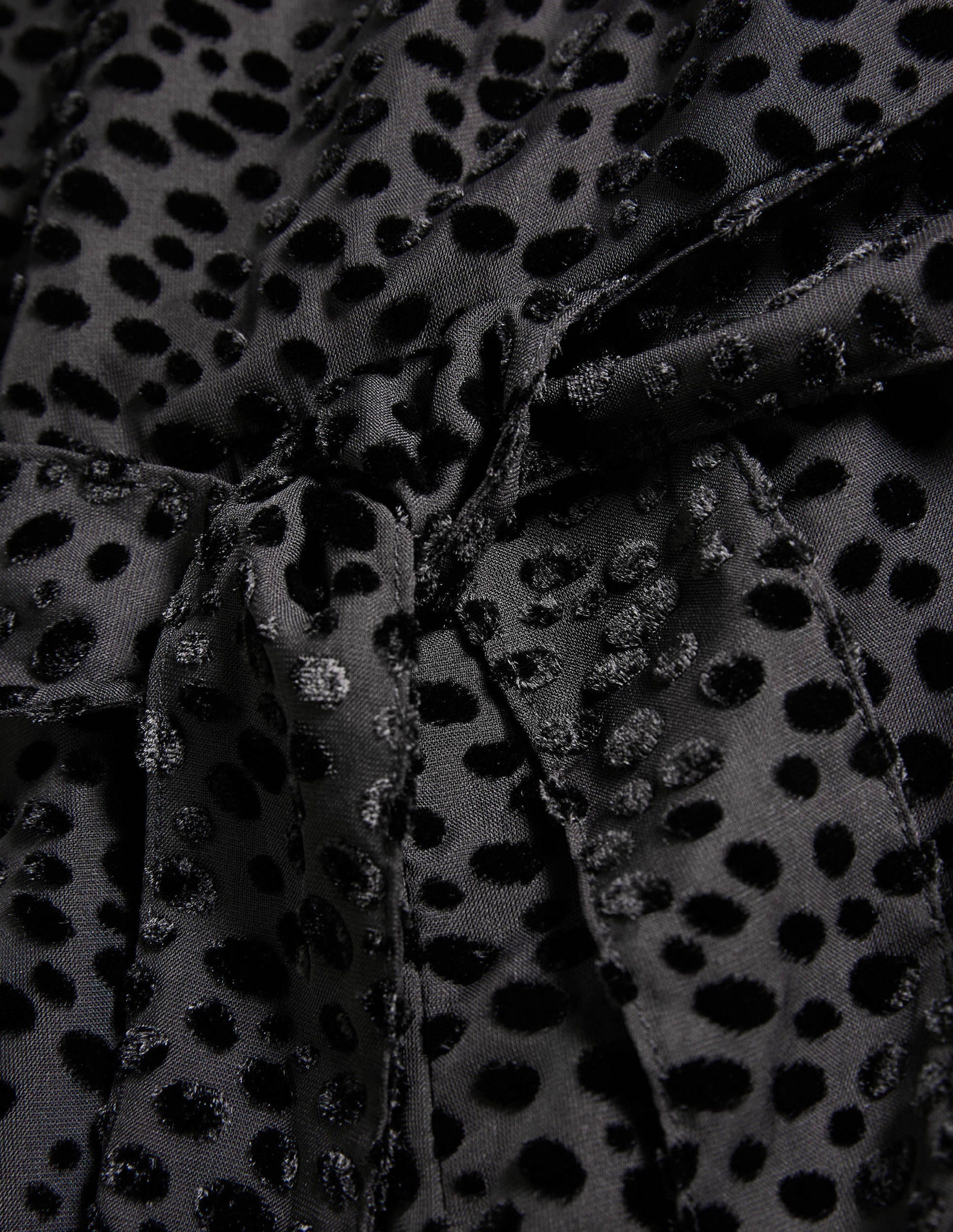 Devore Palazzo Jumpsuit-Black, Dalmatian Spot - Image 5