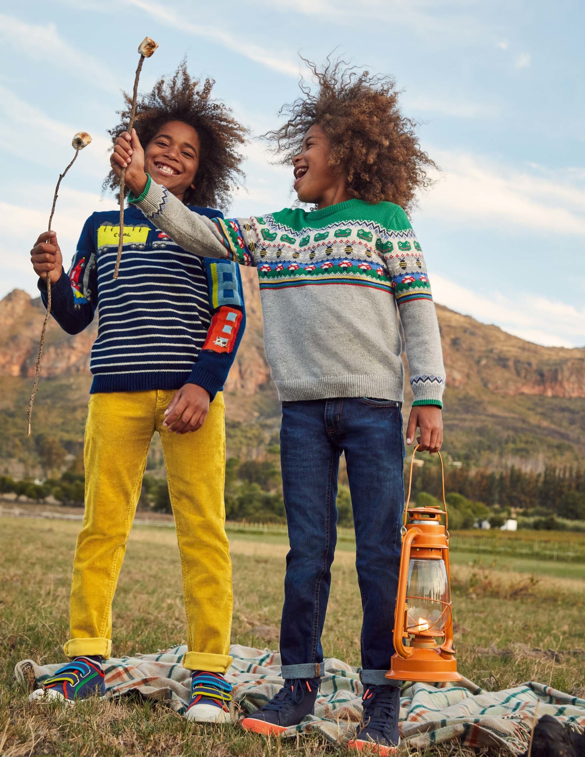 Fair Isle Crew Jumper-Grey Marl/Green Pepper Frog - Image 4