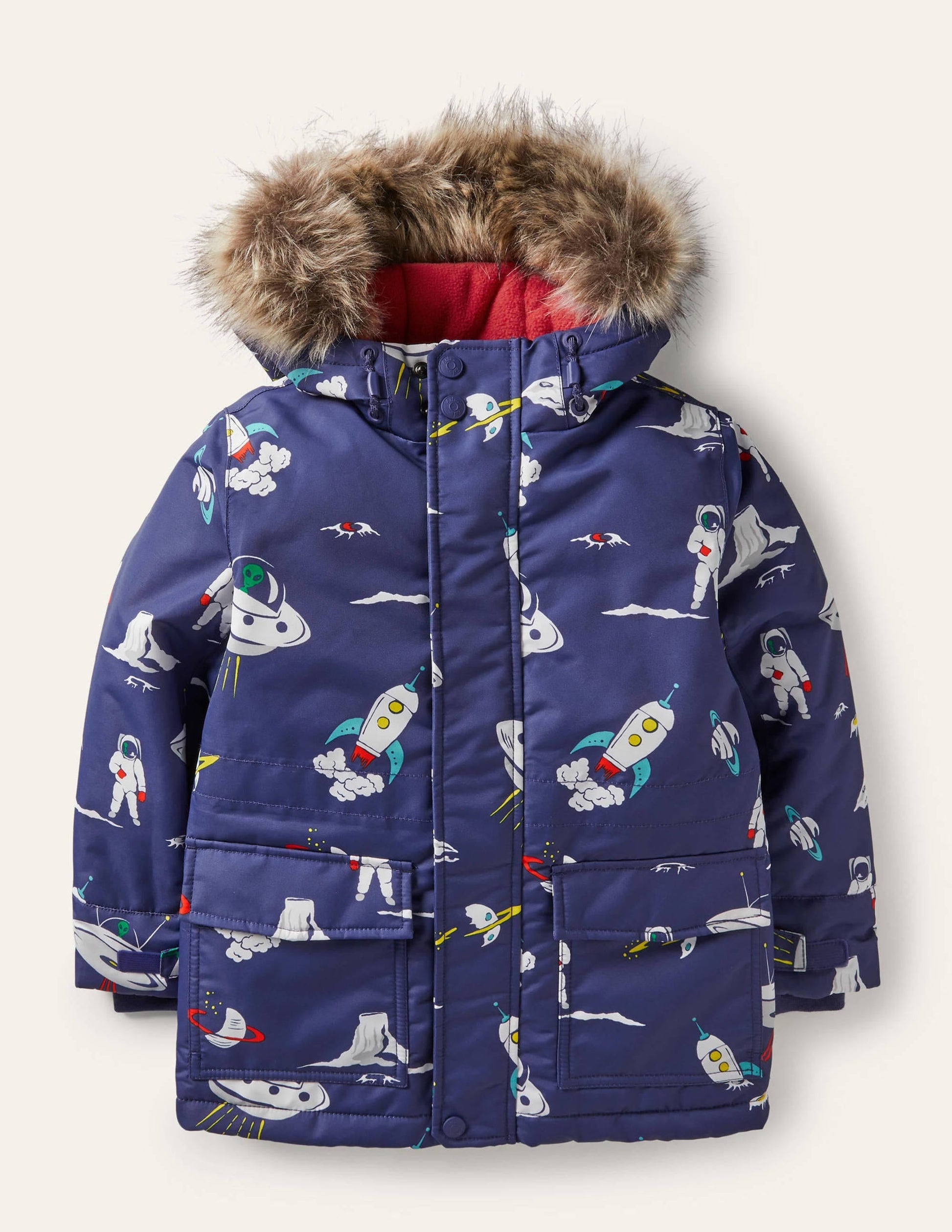 Cosy Waterproof Parka-Starboard Blue Space-1