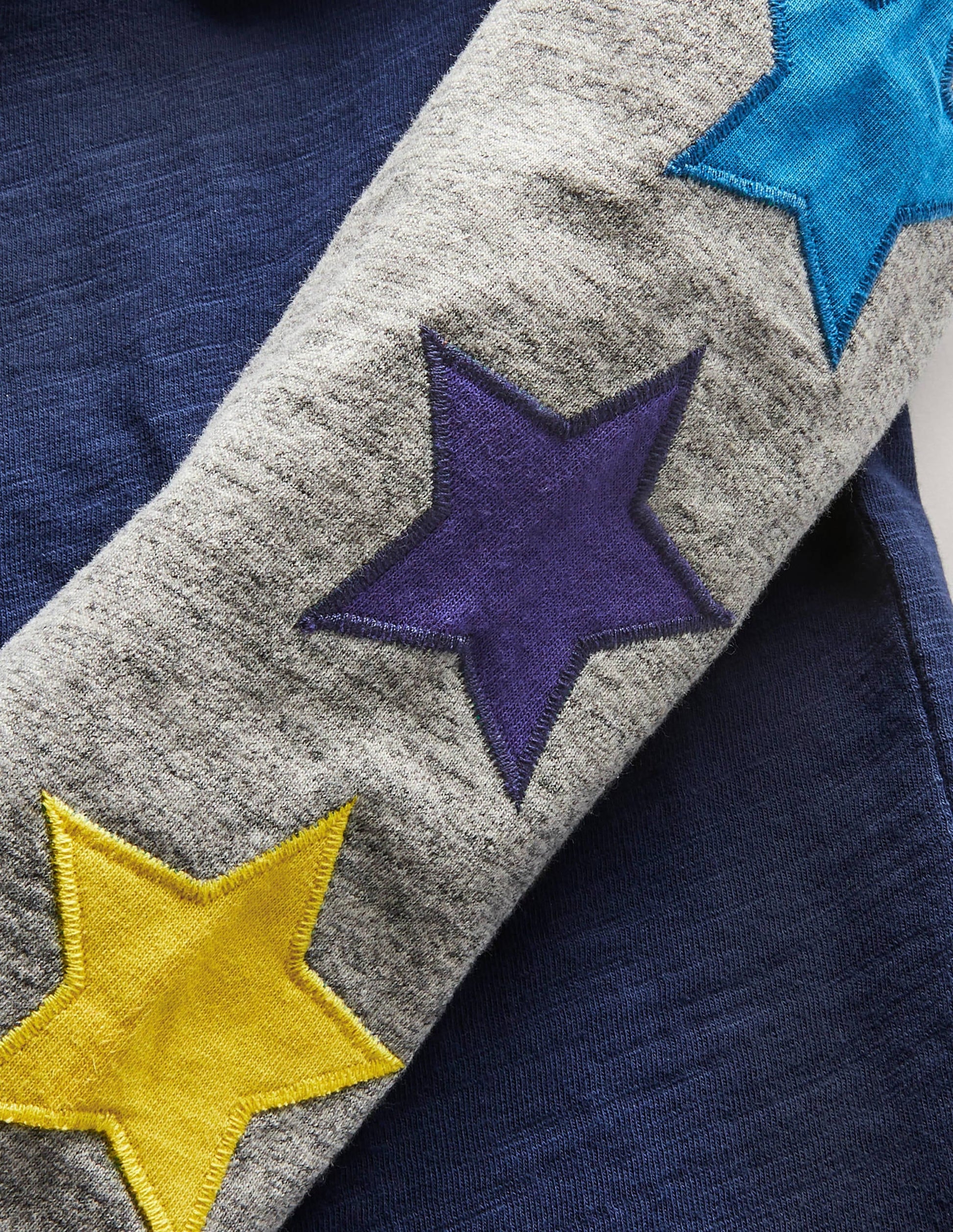 Raglan T-Shirt-Starboard Blue/Grey Marl Star-2