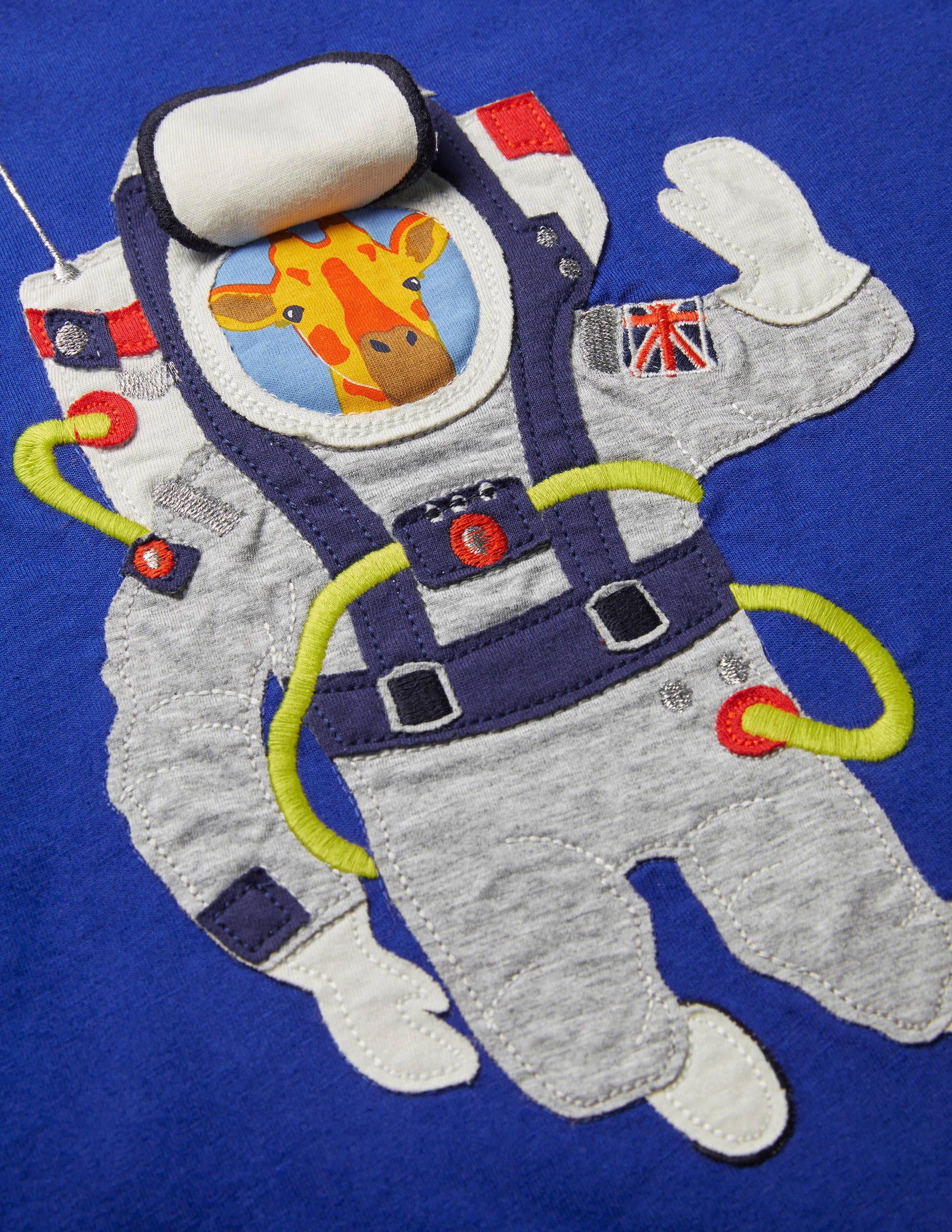 Lift-the-flap Space T-shirt-Brilliant Blue Astronaut - Image 3