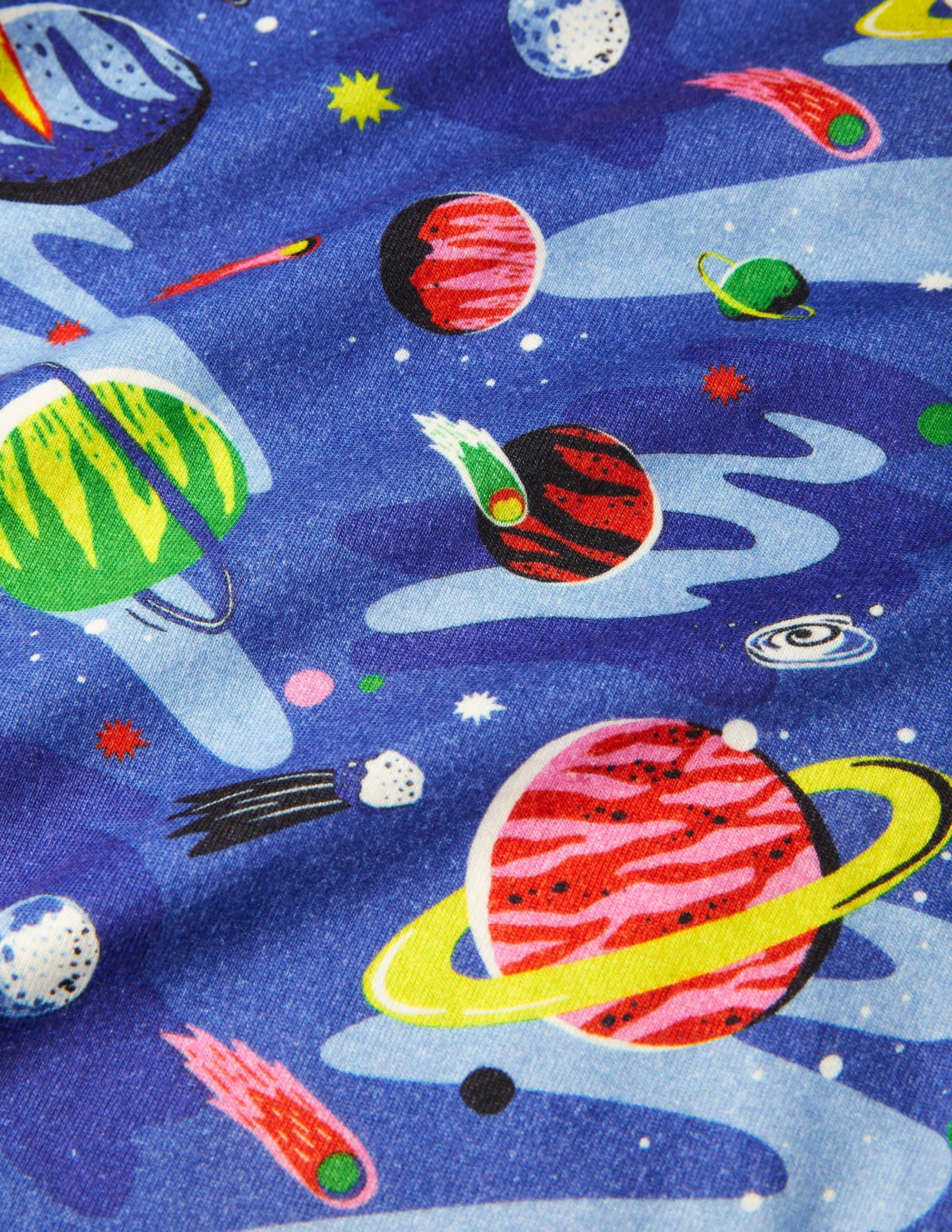 Twin Pack Snug Pyjamas-Bright Blue Space - Image 3