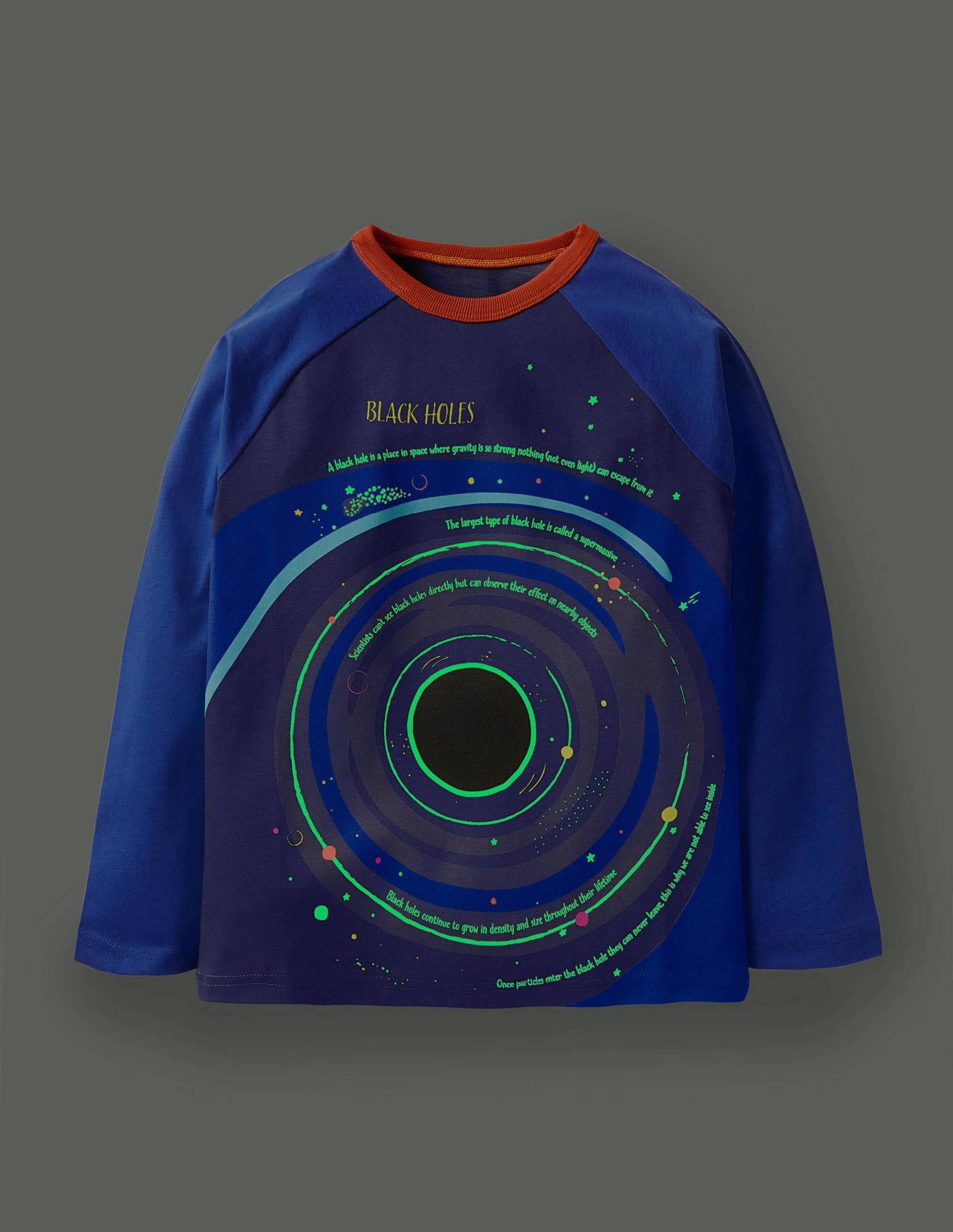 Glowing Space Raglan T-shirt-Starboard Blue/Navy Black Hole-4