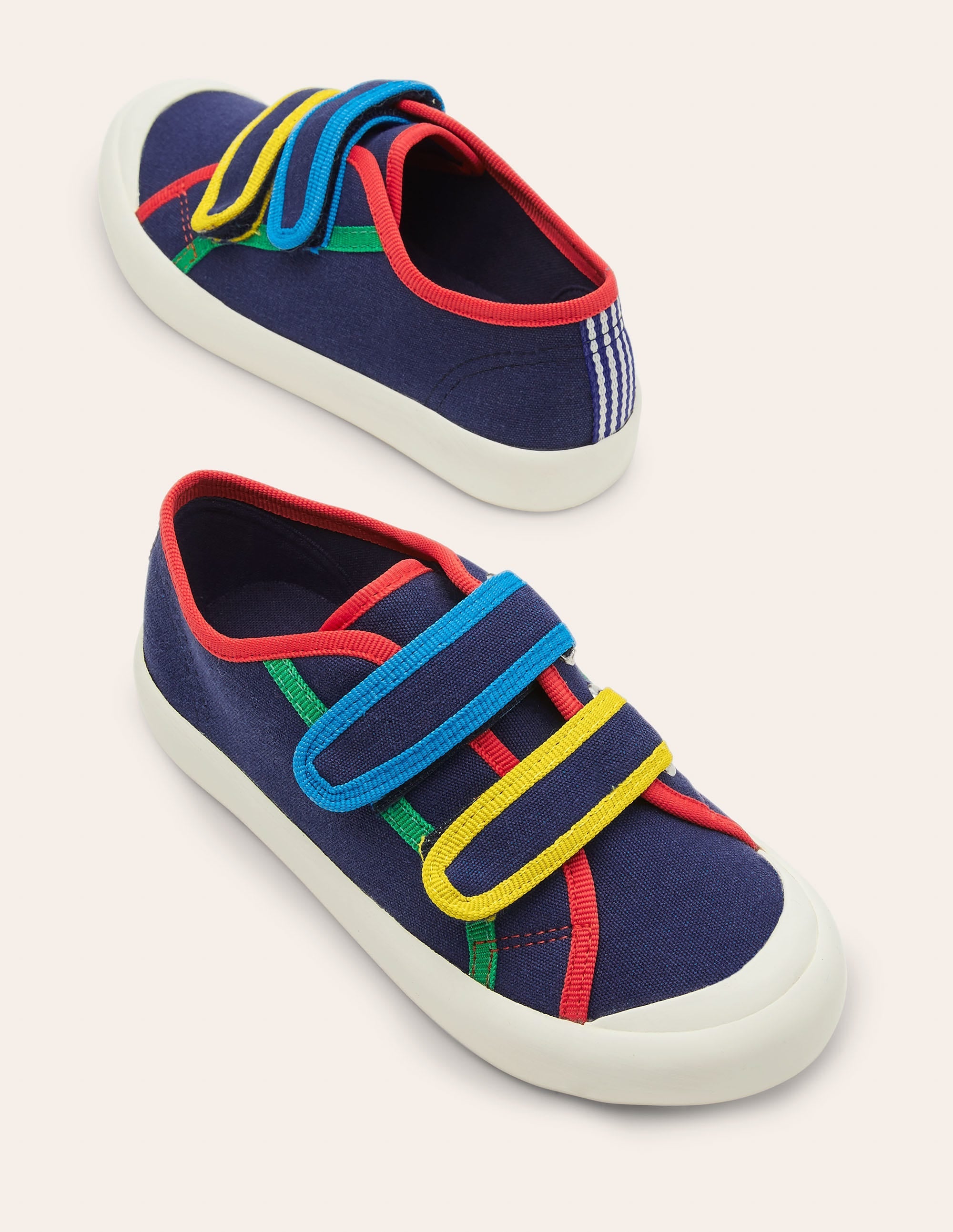 Canvas Low Top Trainers-Starboard Blue Rainbow - Image 1