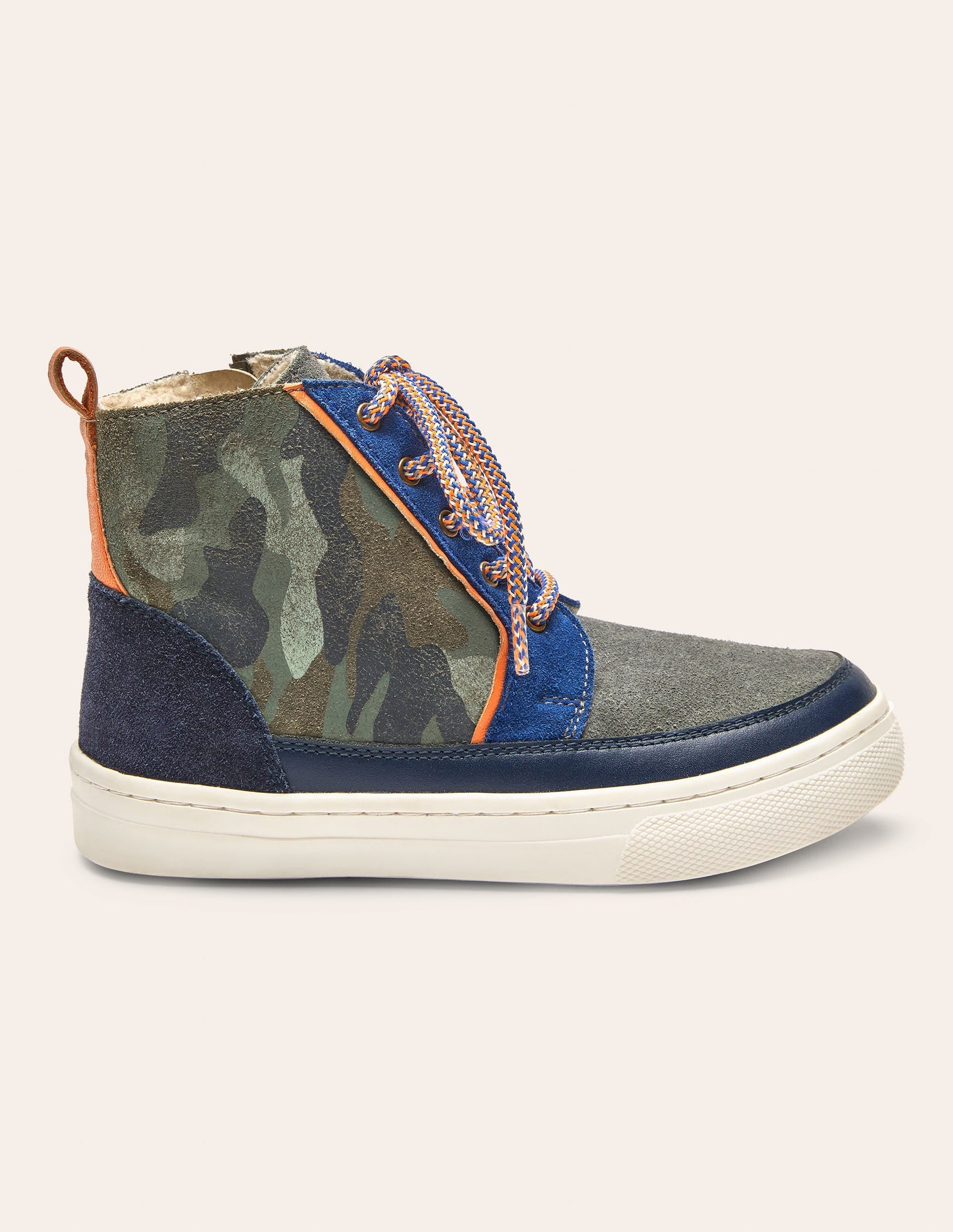 Leather Lace Up Boots-Khaki Camo-2