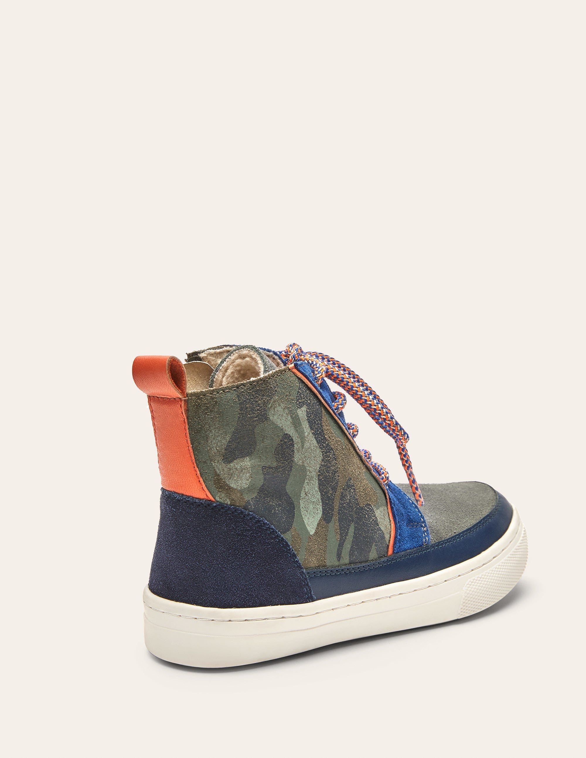 Leather Lace Up Boots-Khaki Camo - Image 3