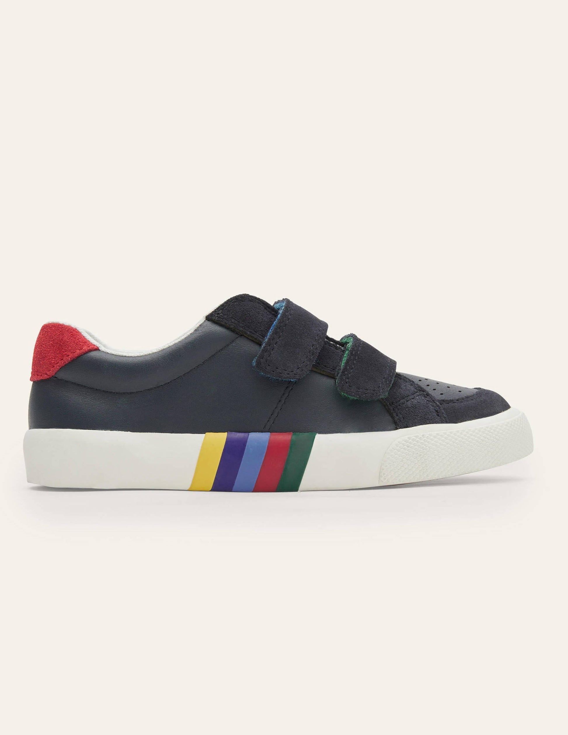 2 Strap Low Top Trainers-College Navy Rainbow-2