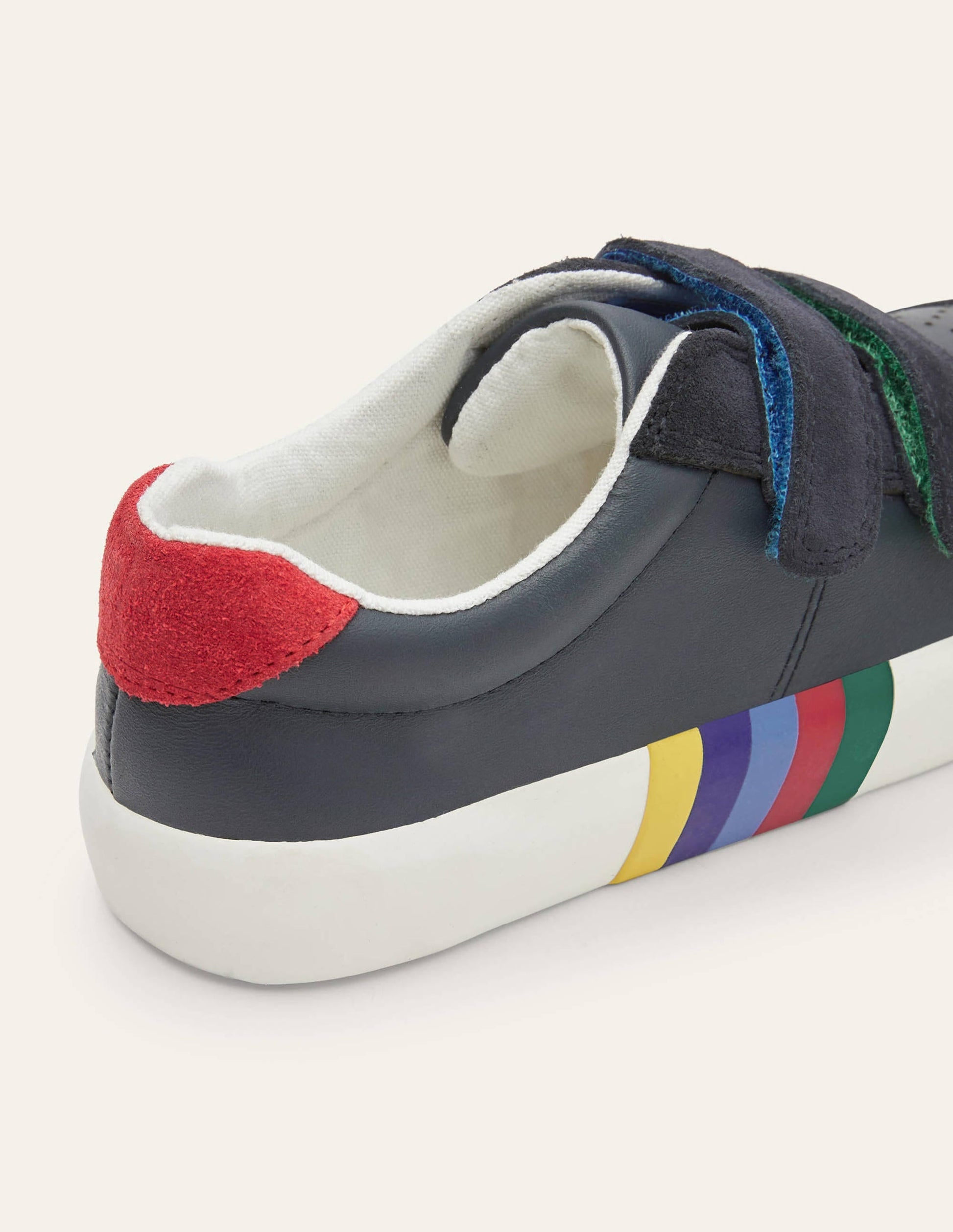 2 Strap Low Top Trainers-College Navy Rainbow-3