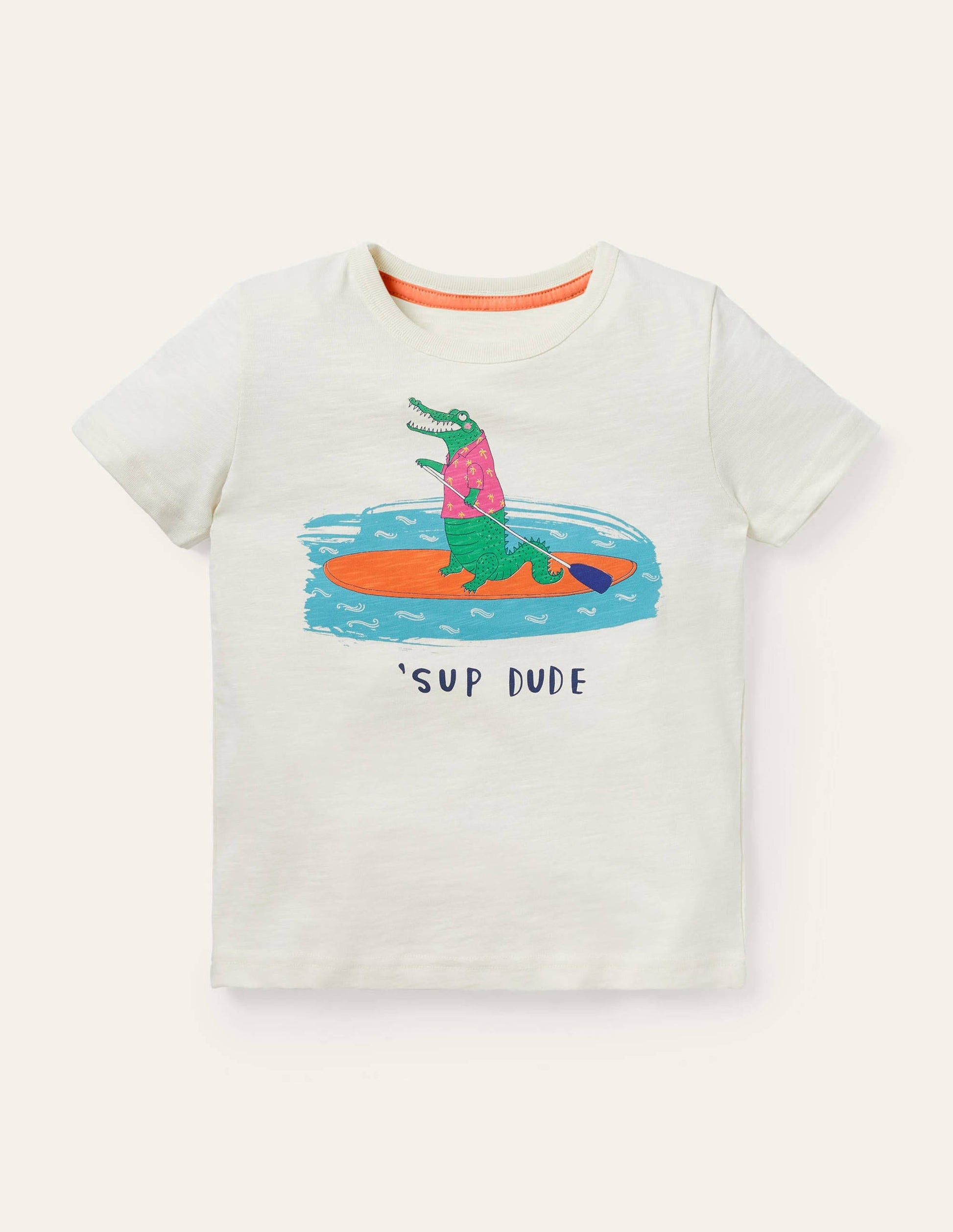 Graphic Pun T-shirt-Ivory Sup Dude-1