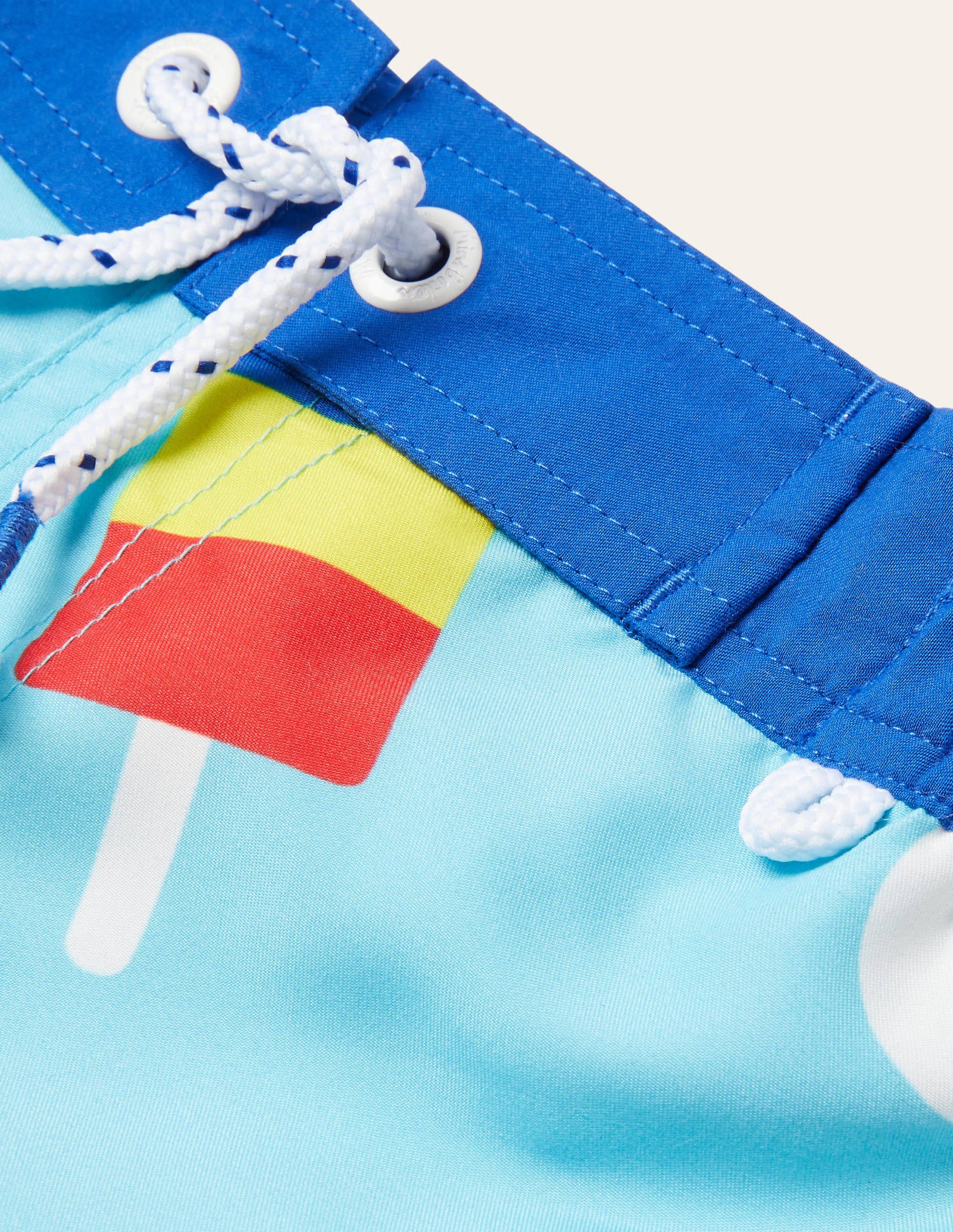 Printed Surf Shorts-Aqua Blue Geo Lolly - Image 3