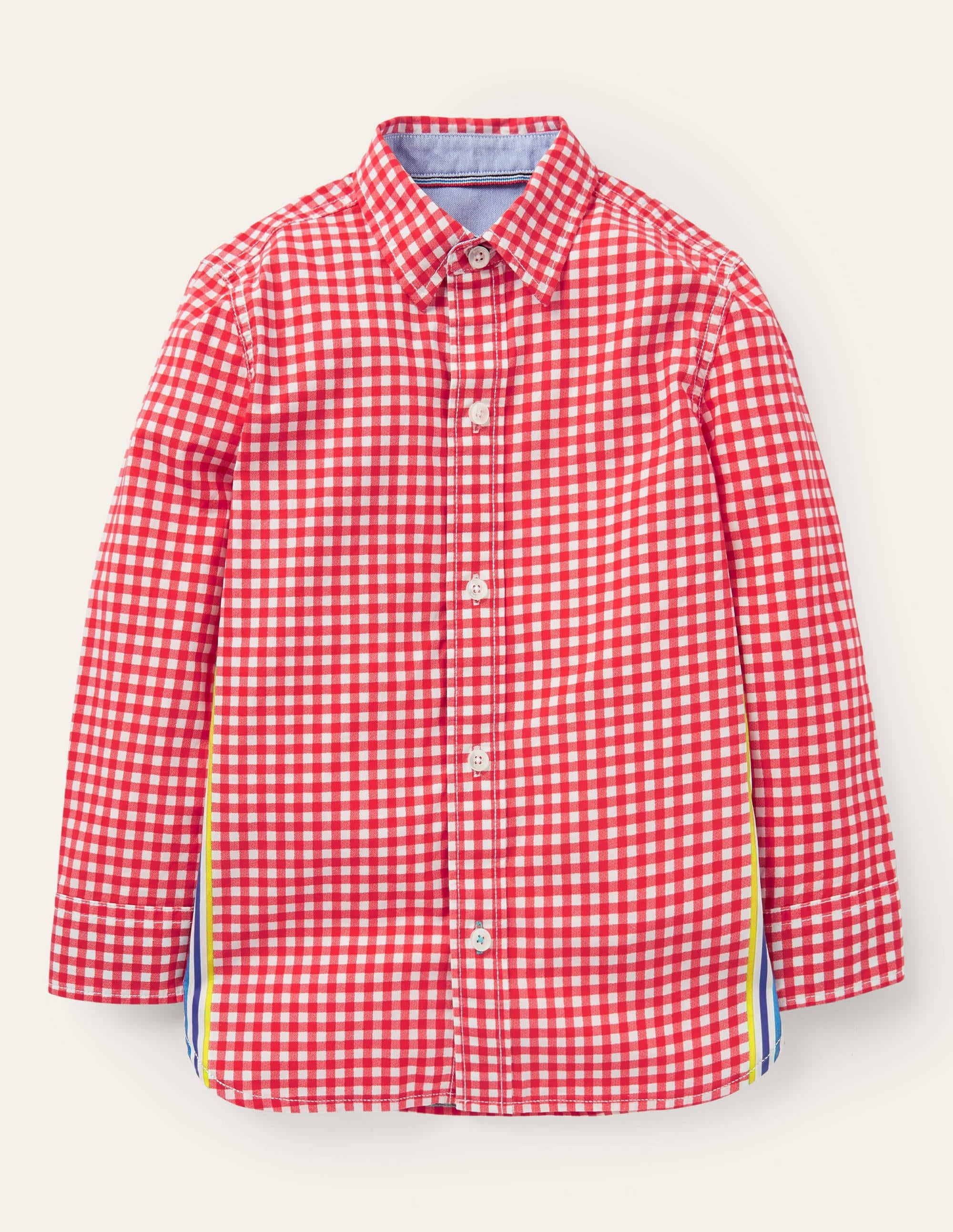 Casual Laundered Shirt-Red Gingham - Image 1