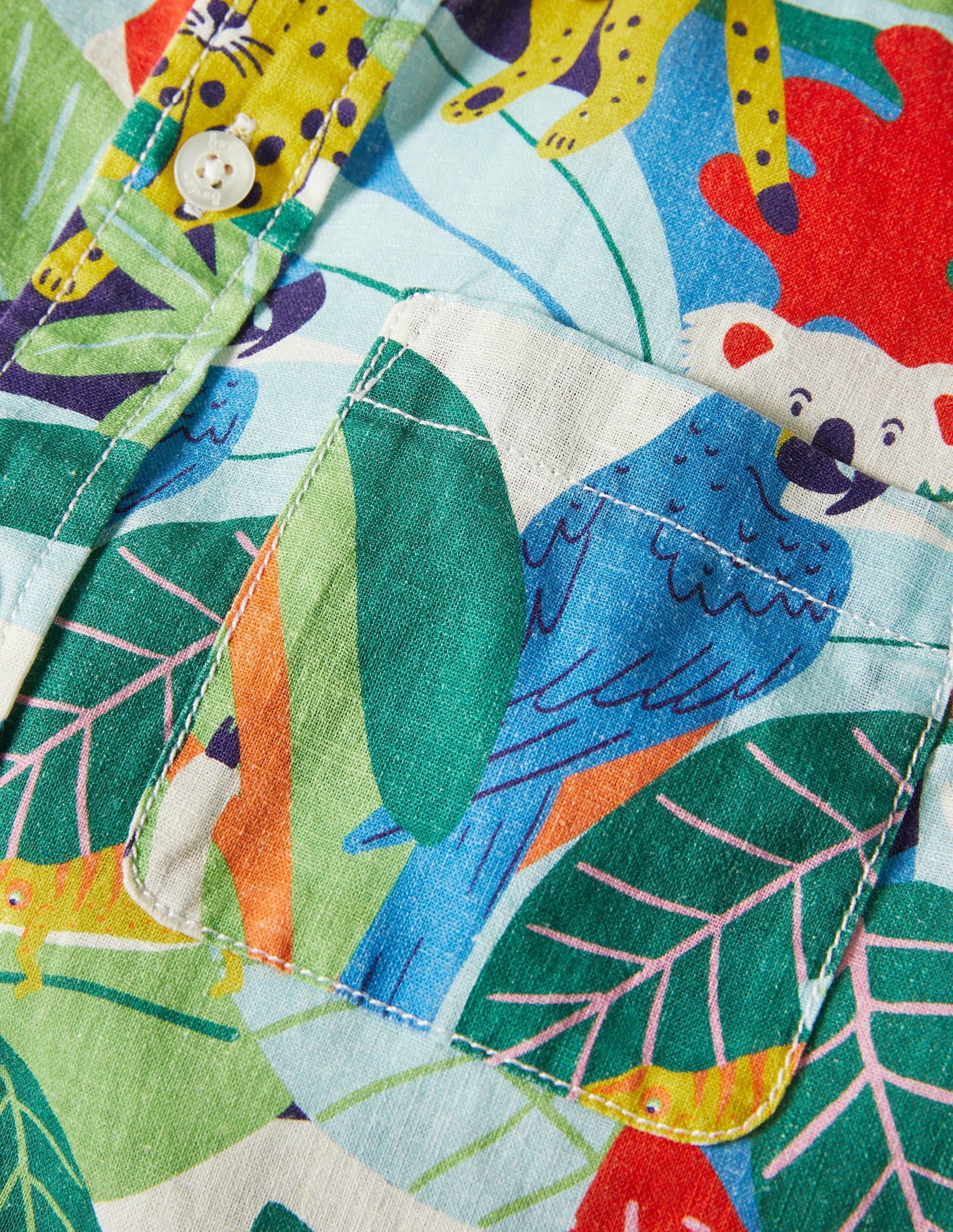 Cotton Linen Shirt-Multi Jungle-3