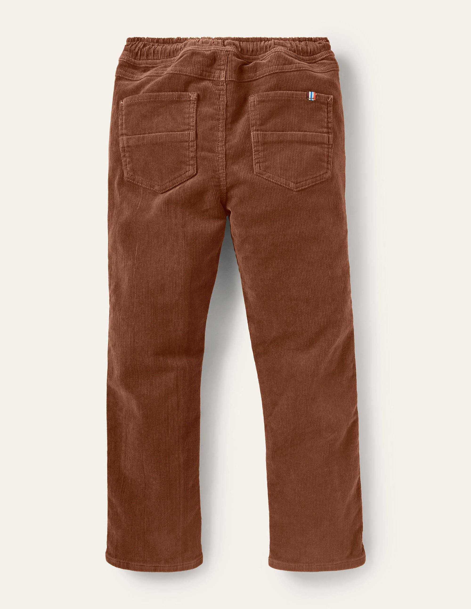 Relaxed Slim Pull-on Trousers-Terrier Brown Cord - Image 2