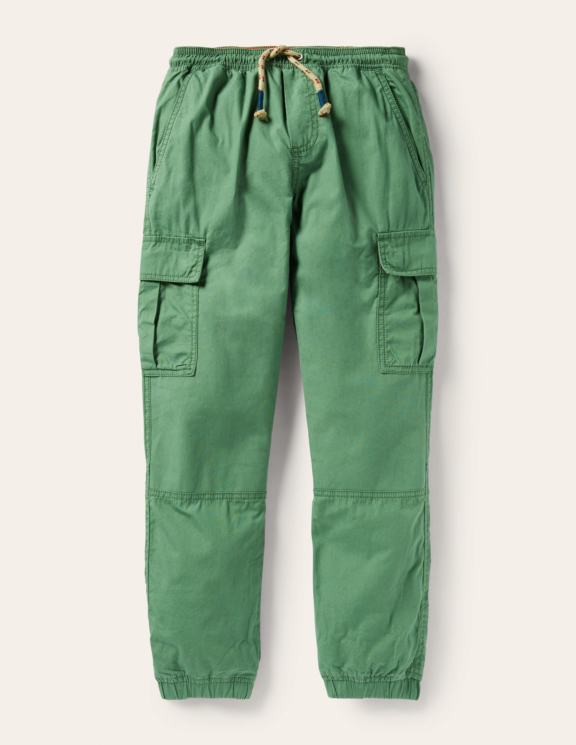 Lined Utility Cargo Trousers-Rosemary Green - Image 1