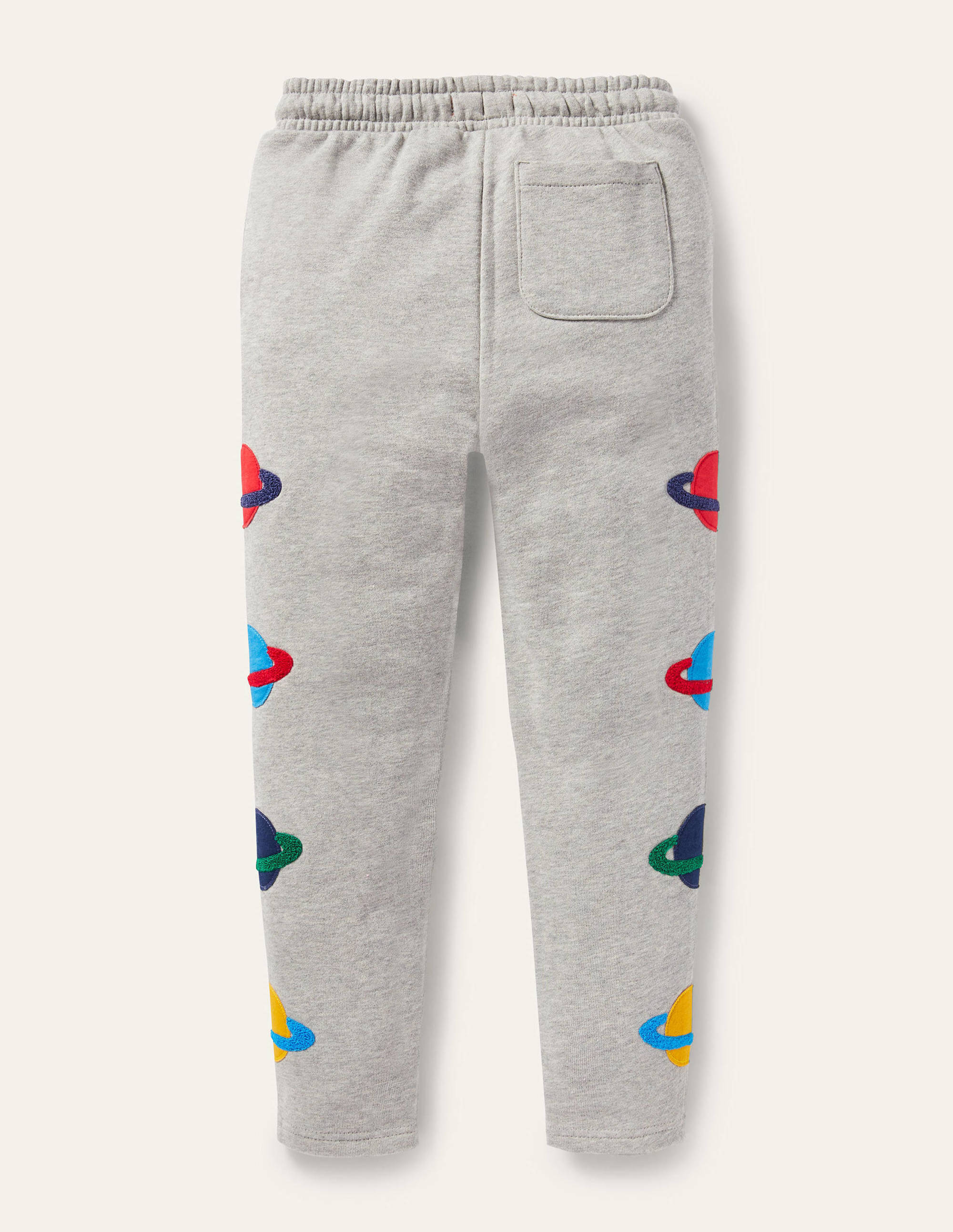 Appliqué Joggers-Grey Marl Space Planets - Image 2