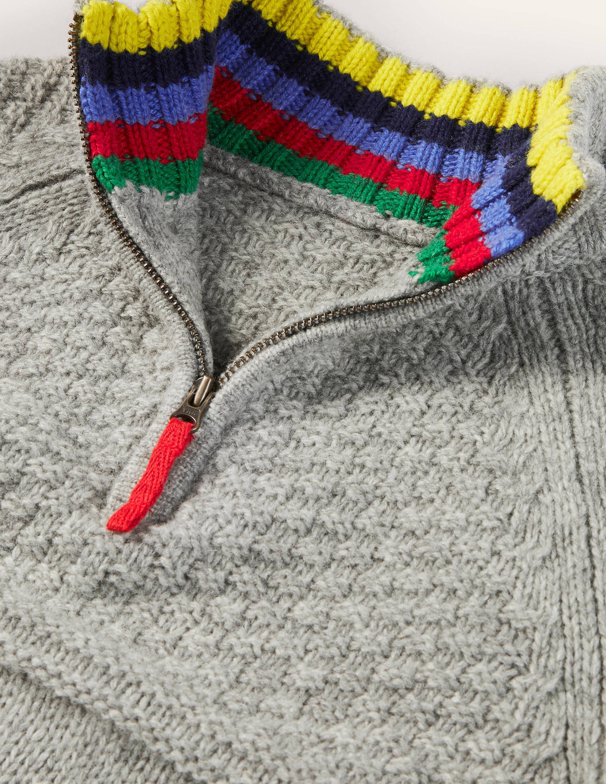 Half-zip Jumper-Grey Marl-3