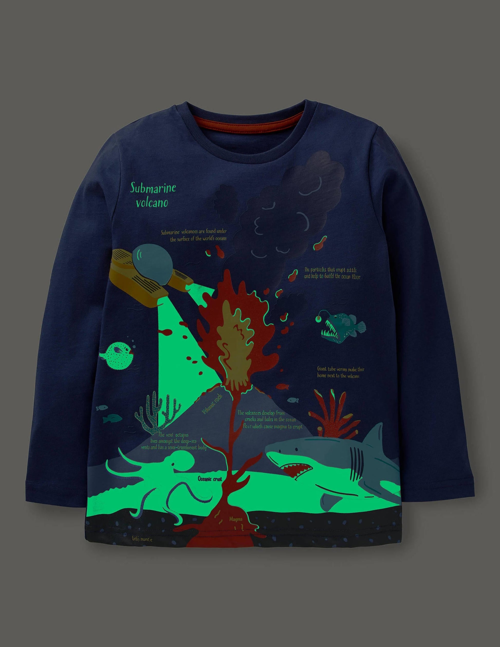 Glowing Scene T-shirt-Starboard Blue Water Volcano-4