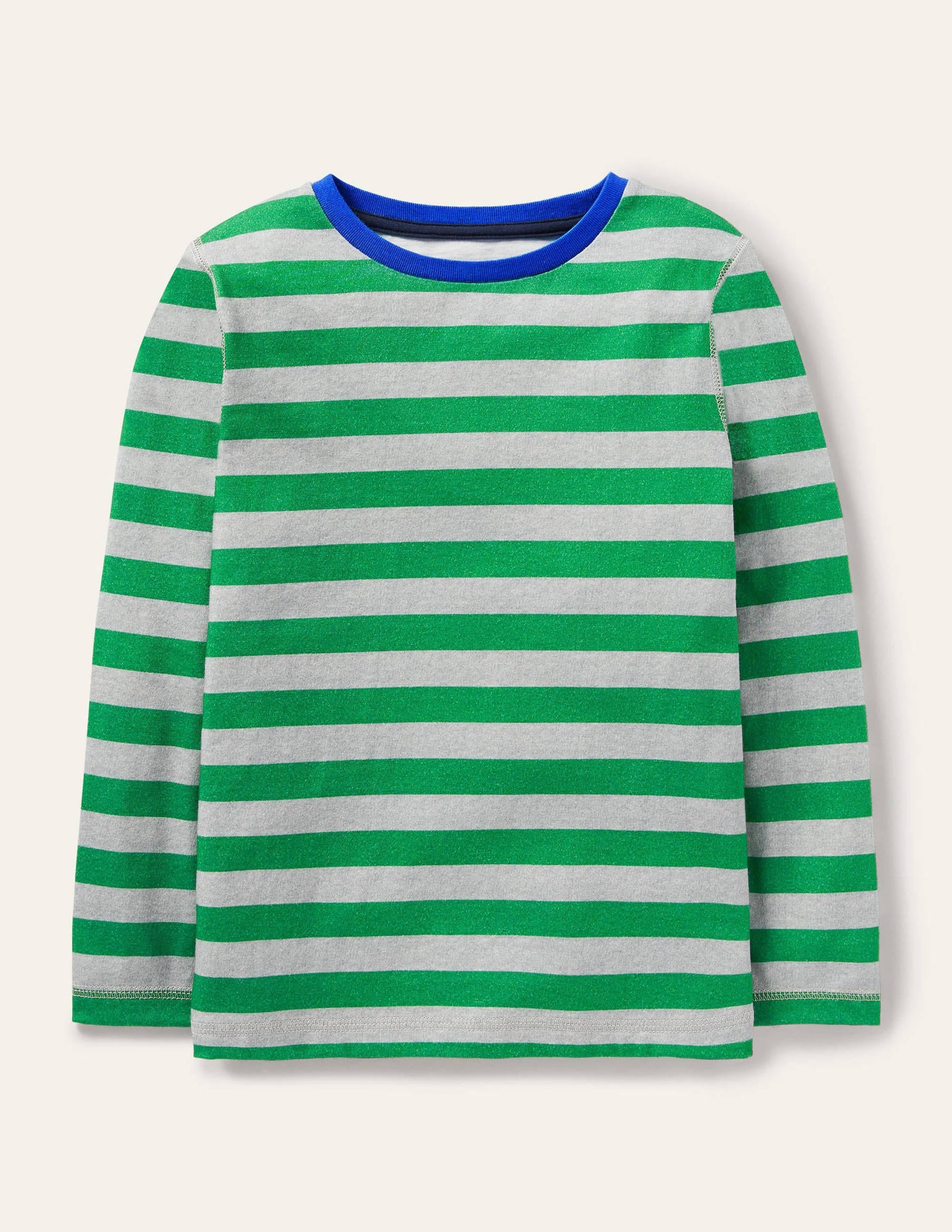 Supersoft Long-sleeved T-shirt-Grey Marl/Highland Green-1