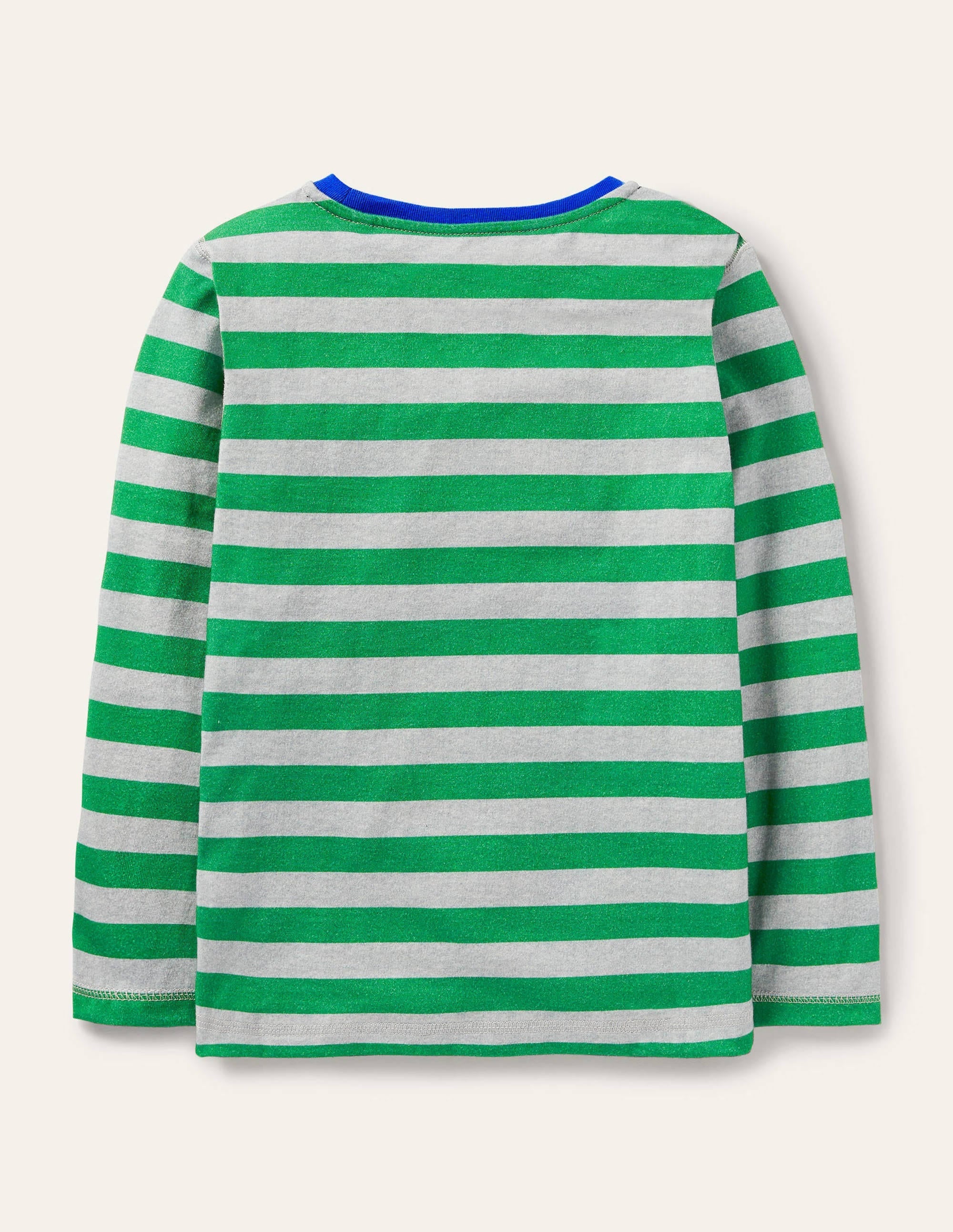 Supersoft Long-sleeved T-shirt-Grey Marl/Highland Green - Image 2