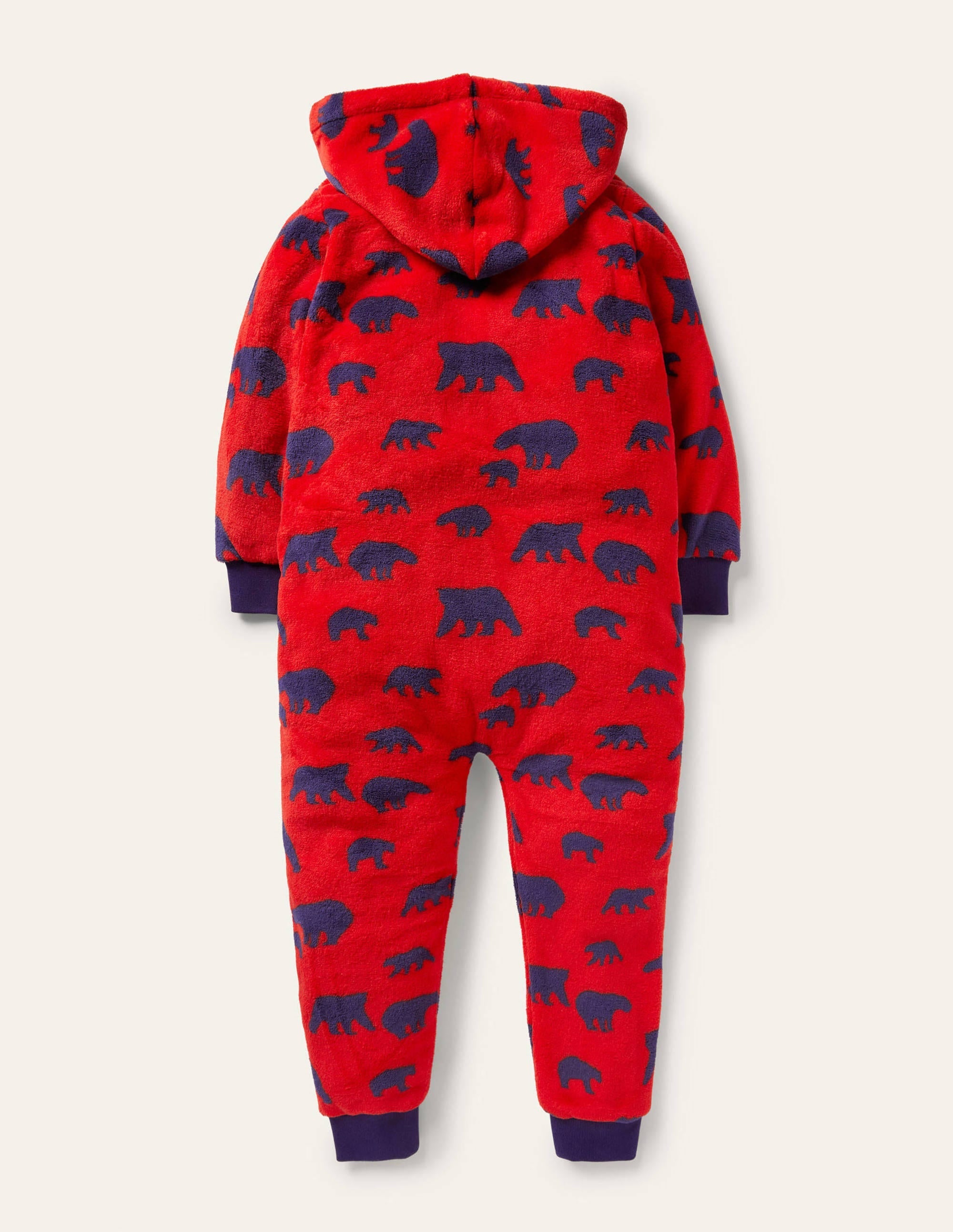 Cosy Fleece All-In-One-Rockabilly Red Bears - Image 2