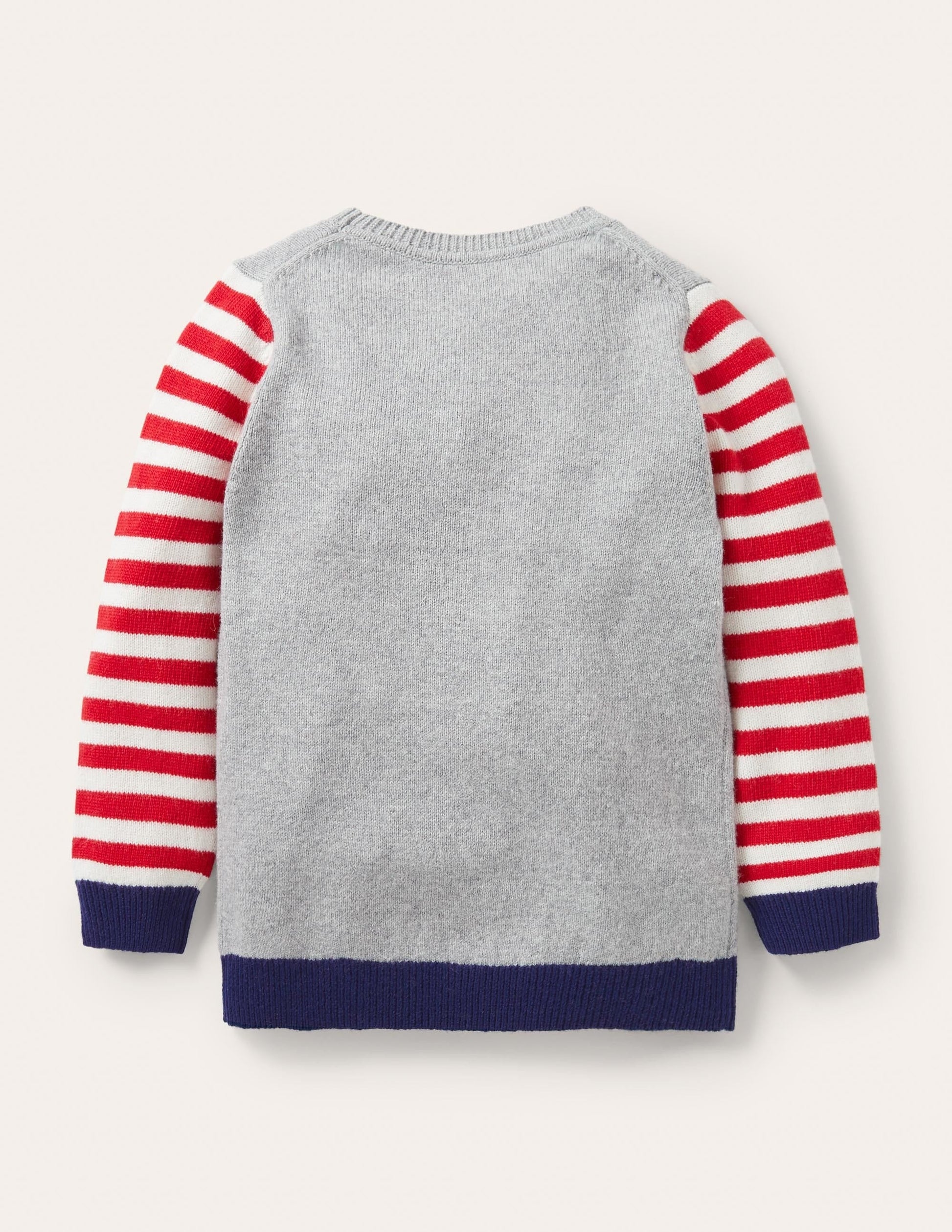Festive Graphic Crew Jumper-Grey Marl Santa Claus-2