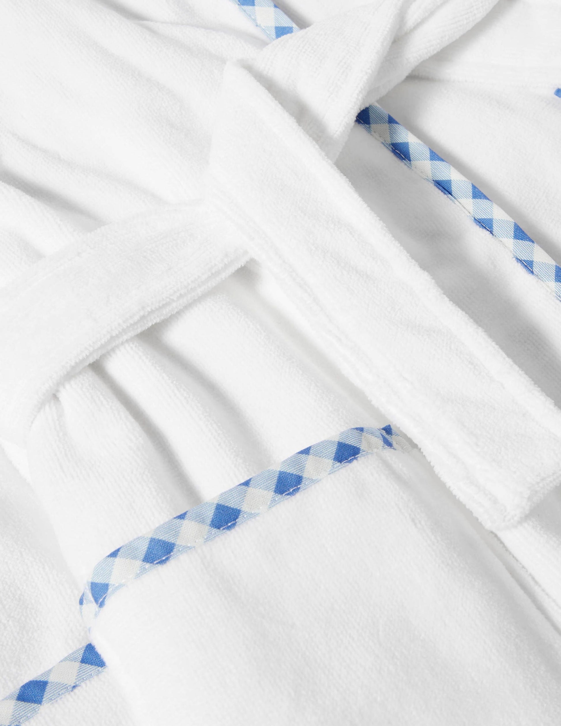 Leo Bath Robe-White/Gingham-3