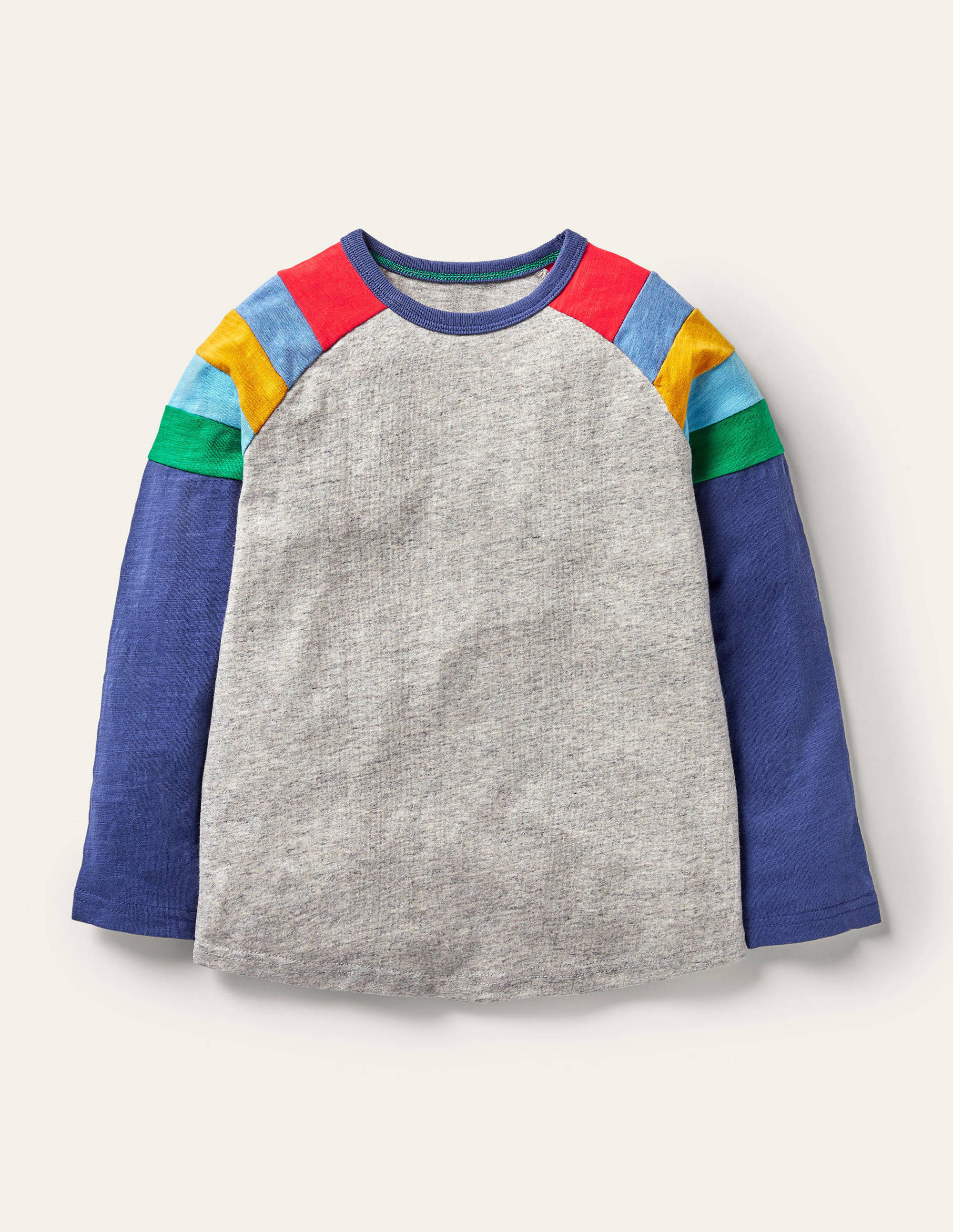 Raglan T-Shirt-Starboard Blue Rainbow - Image 1