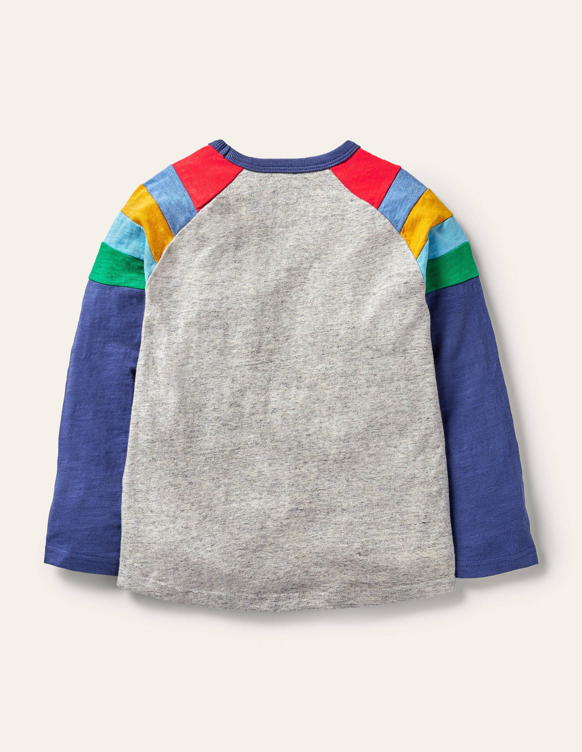 Raglan T-Shirt-Starboard Blue Rainbow - Image 2
