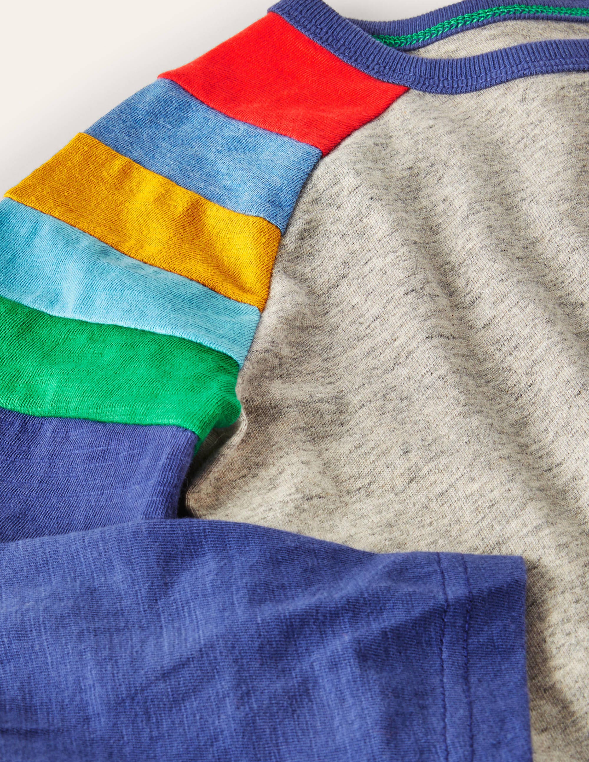 Raglan T-Shirt-Starboard Blue Rainbow - Image 3