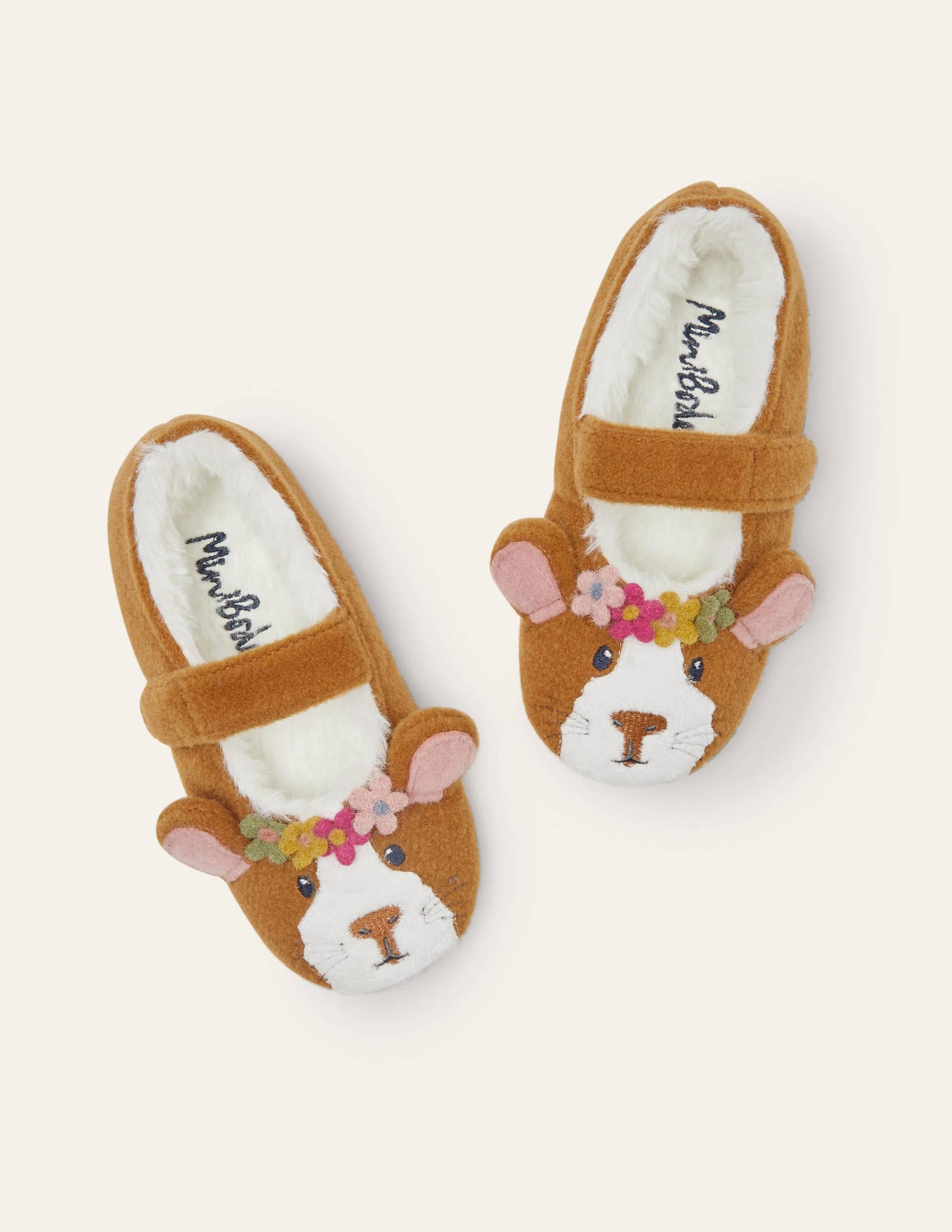 Novelty Slippers-Brown Guinea Pig-1