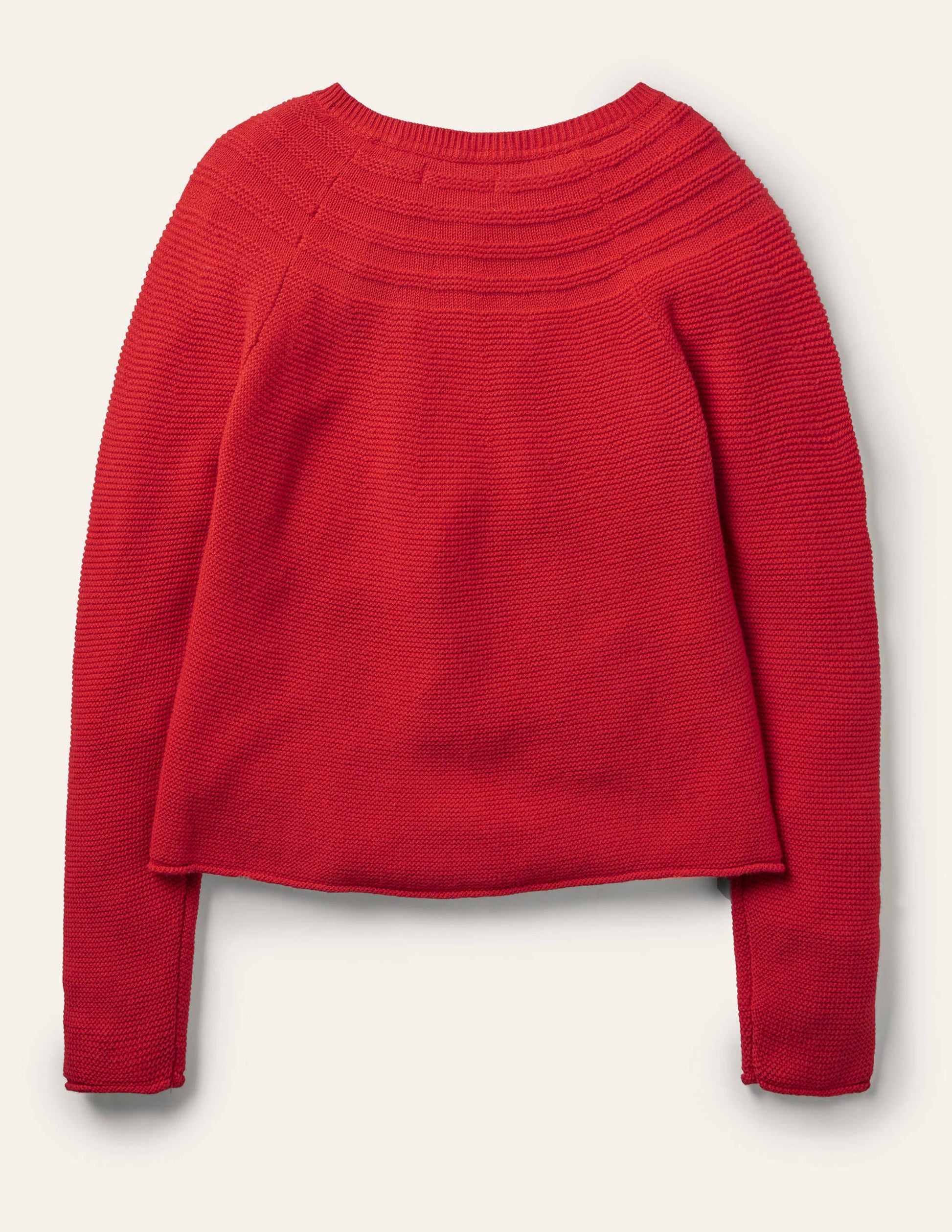 Cotton Cashmere Mix Cardigan-Rockabilly Red-2