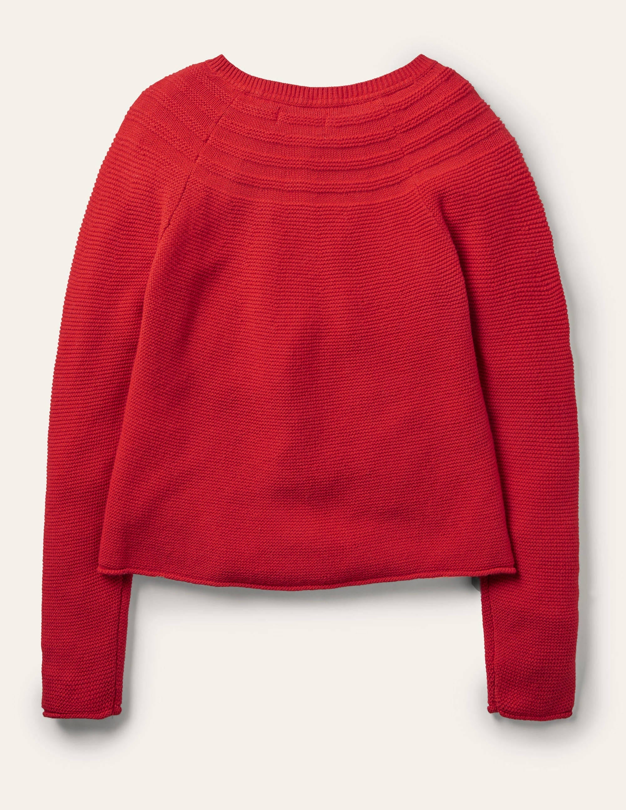 Cotton Cashmere Mix Cardigan-Rockabilly Red - Image 2
